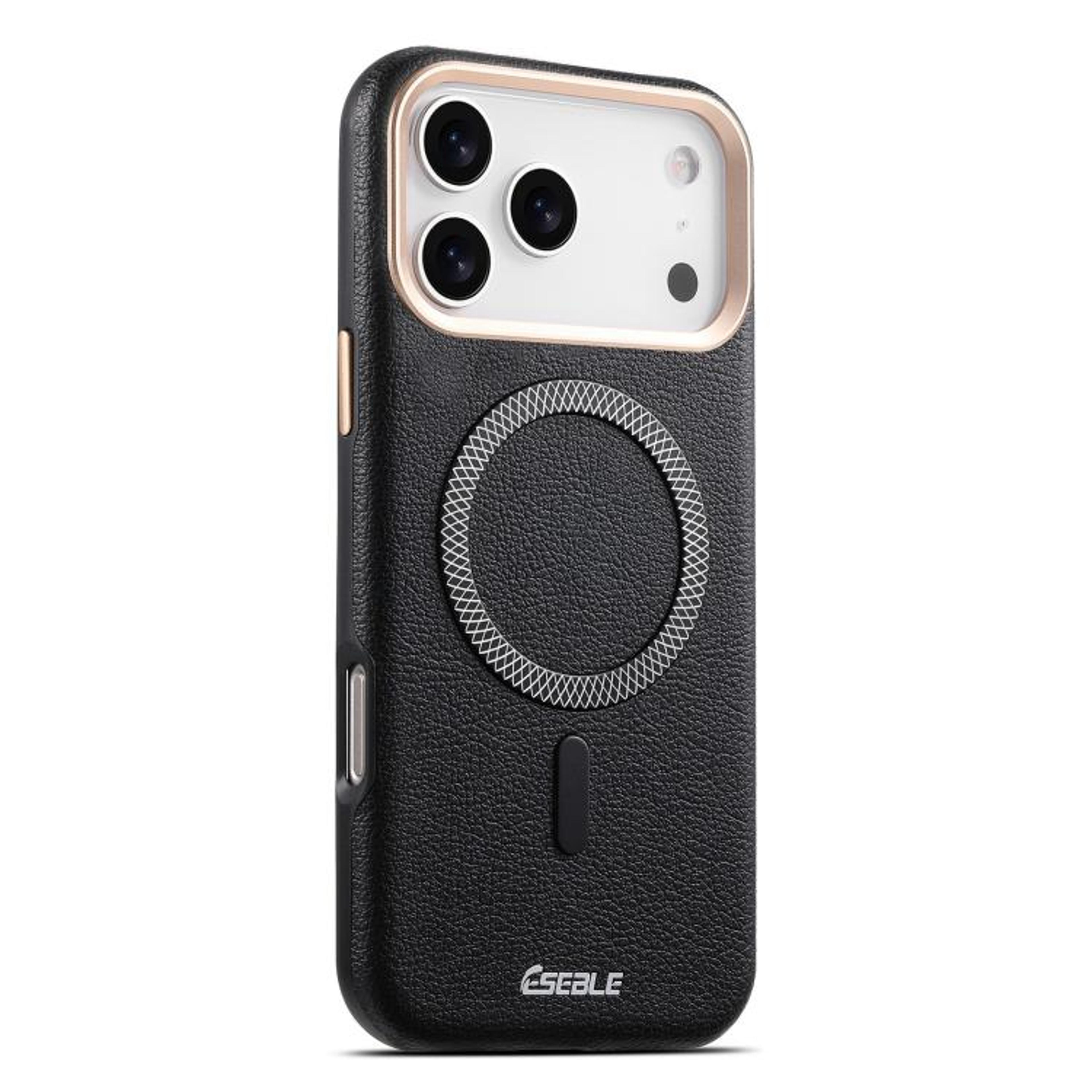 IPhone 18 Pro Max Magnetic Litchi Texture Phone Case With Metal Lens Button 6