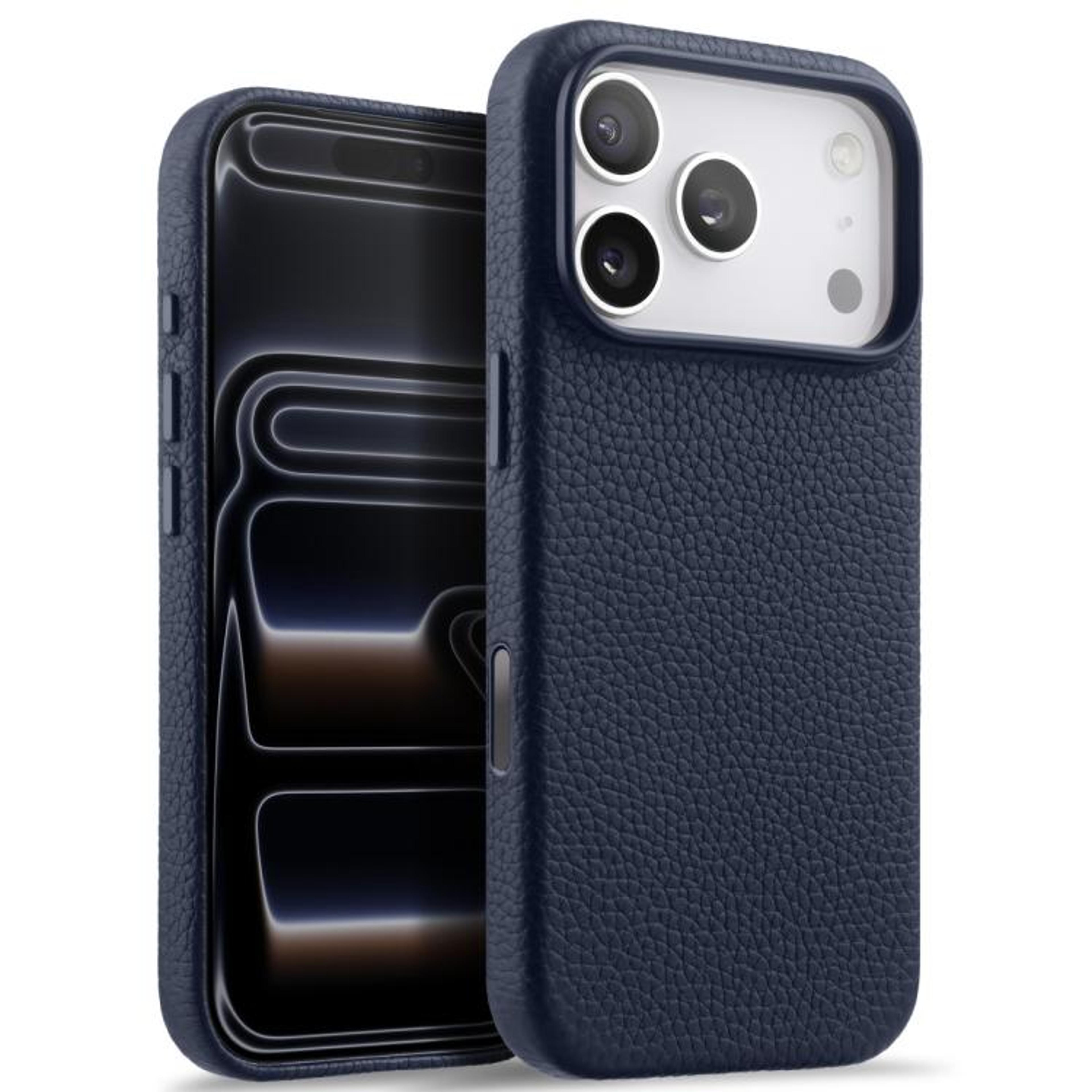 IPhone 18 Pro Genuine Leather Magnetic Full Coverage Case With AI Button 12