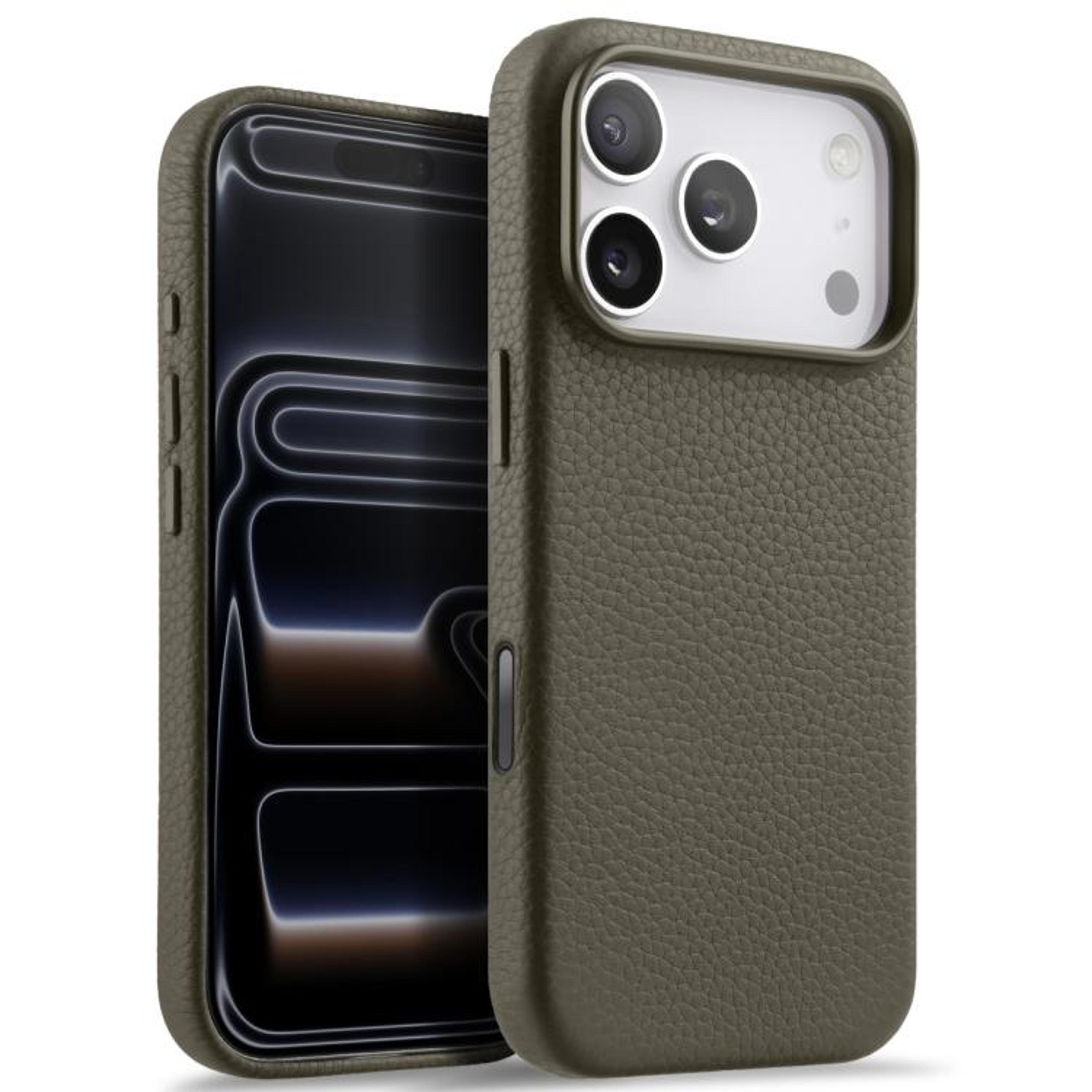 IPhone 18 Pro Max Genuine Leather Magnetic Full Coverage Case 14
