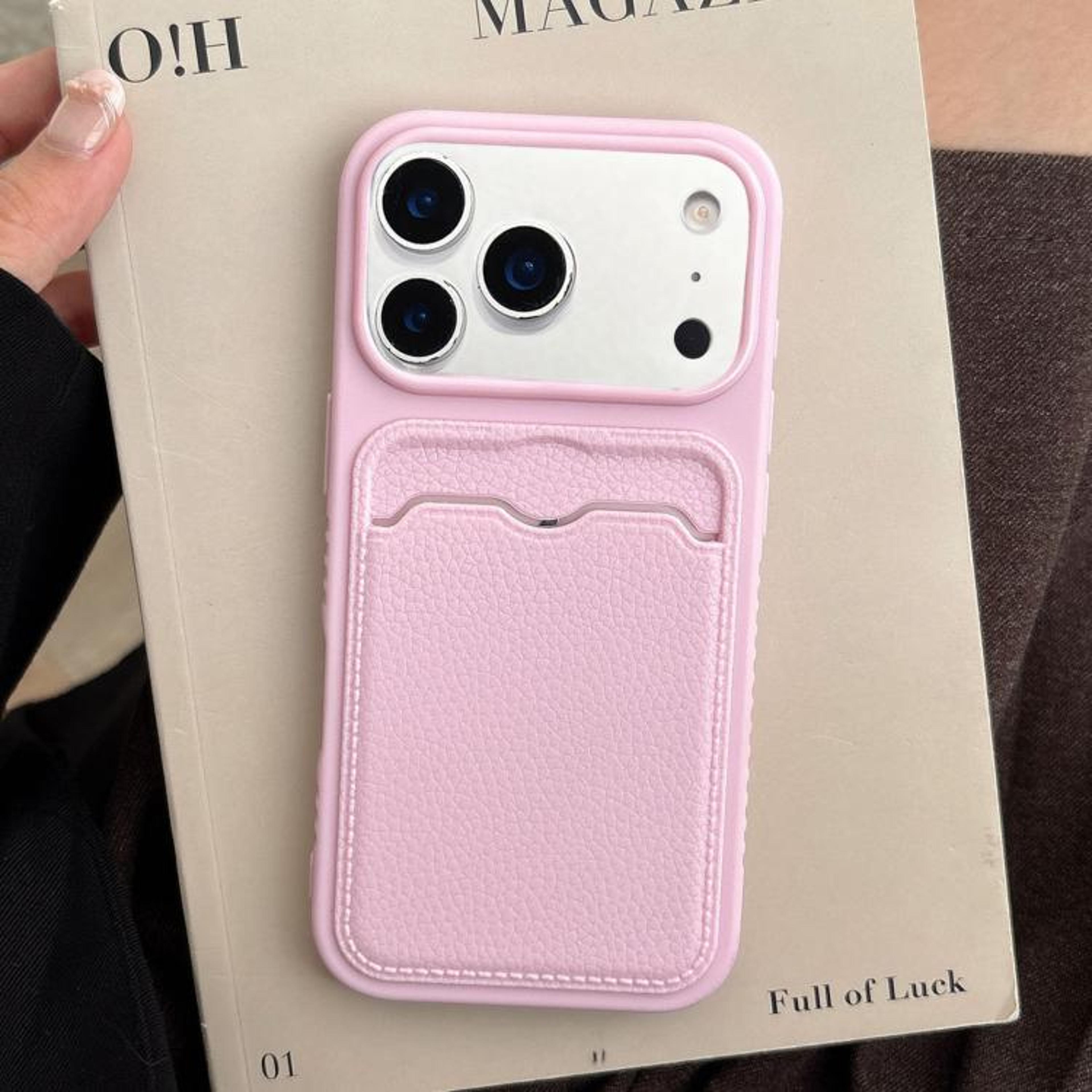 18 Pro Max TPU Lychee Texture Phone Case With Card Slot 10