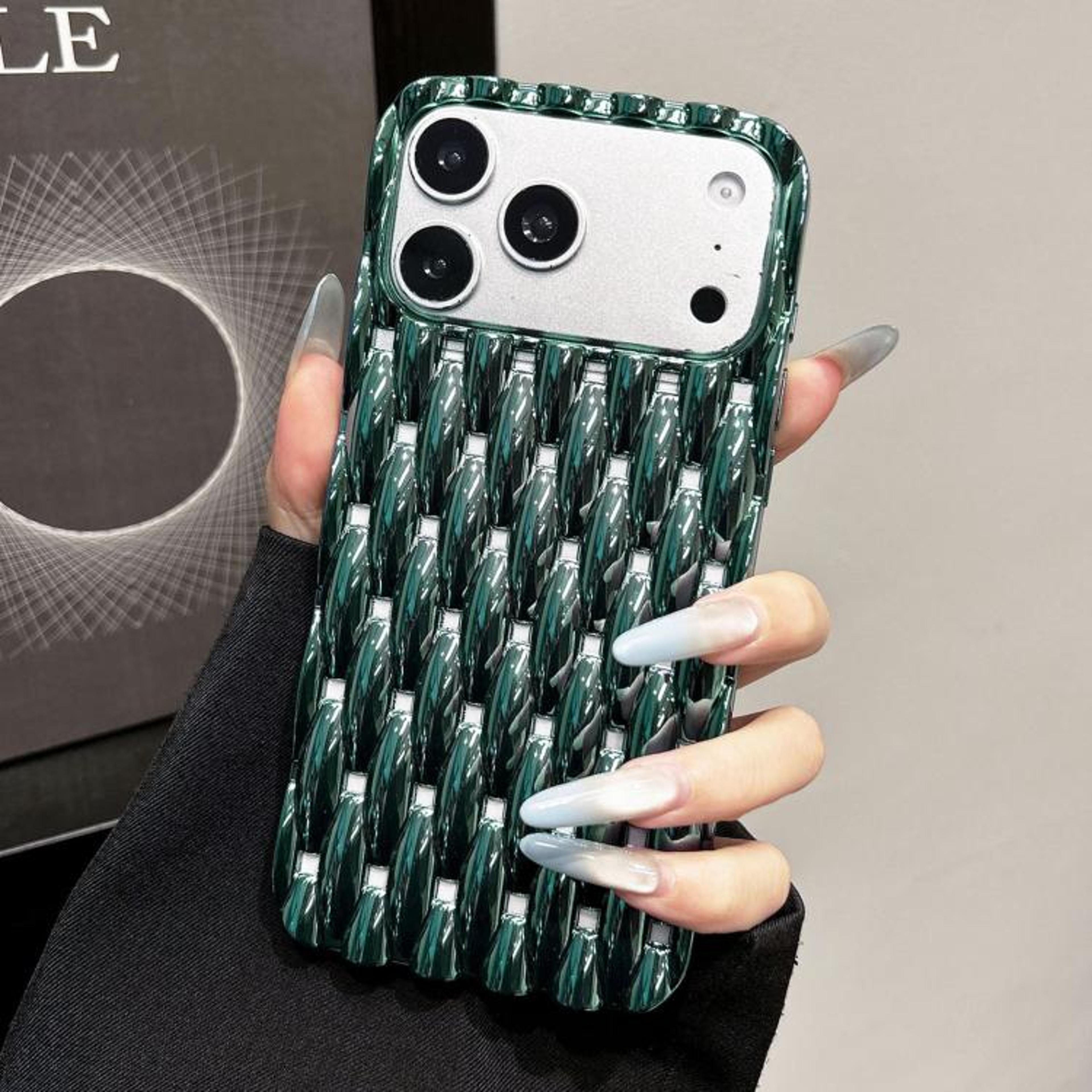 IPhone 18 Pro Max Electroplated Twisted Texture Hollow TPU Phone Case 7