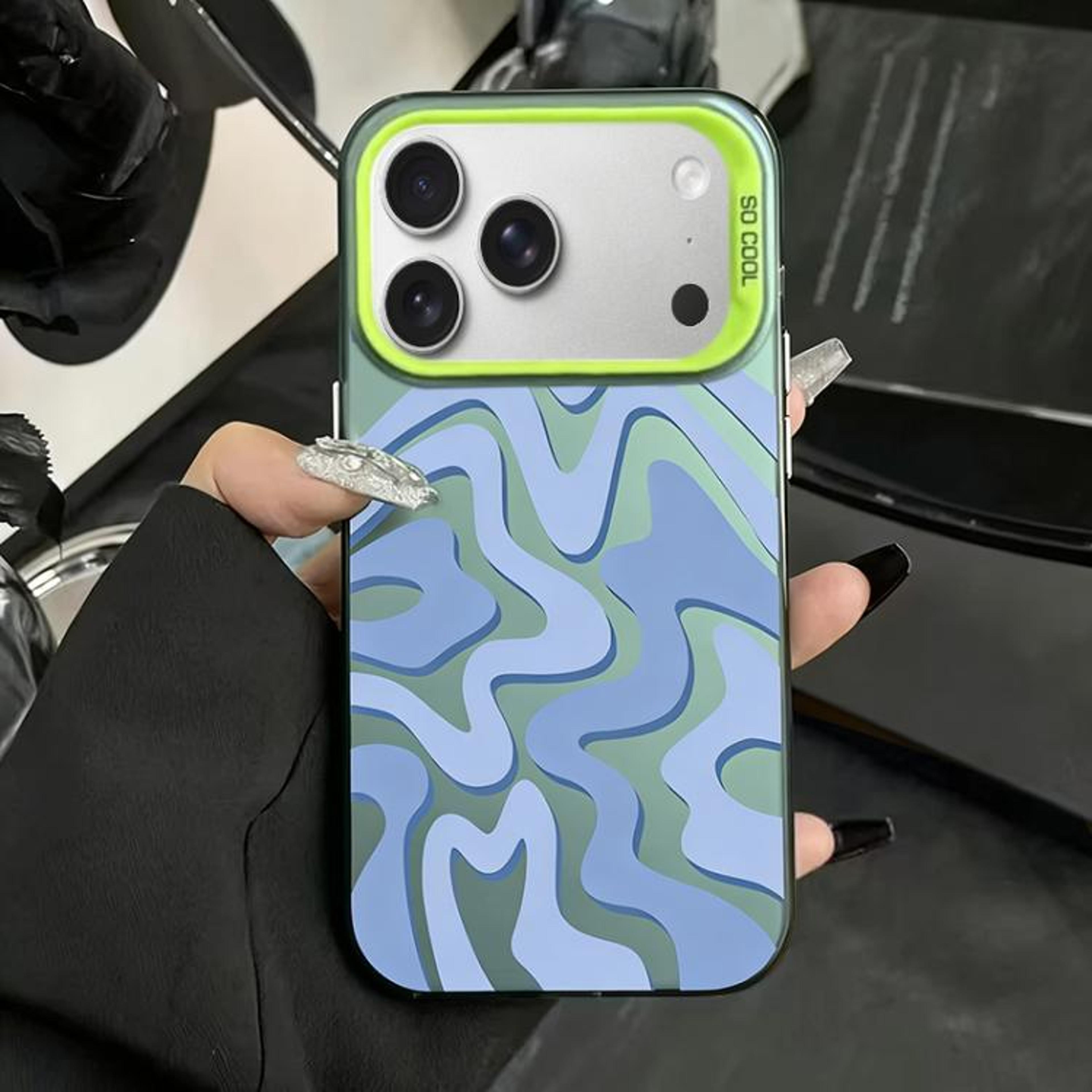 Wavy Stripe Frosted 2in1 PC Phone Case For IPhone 18 Pro Max 9