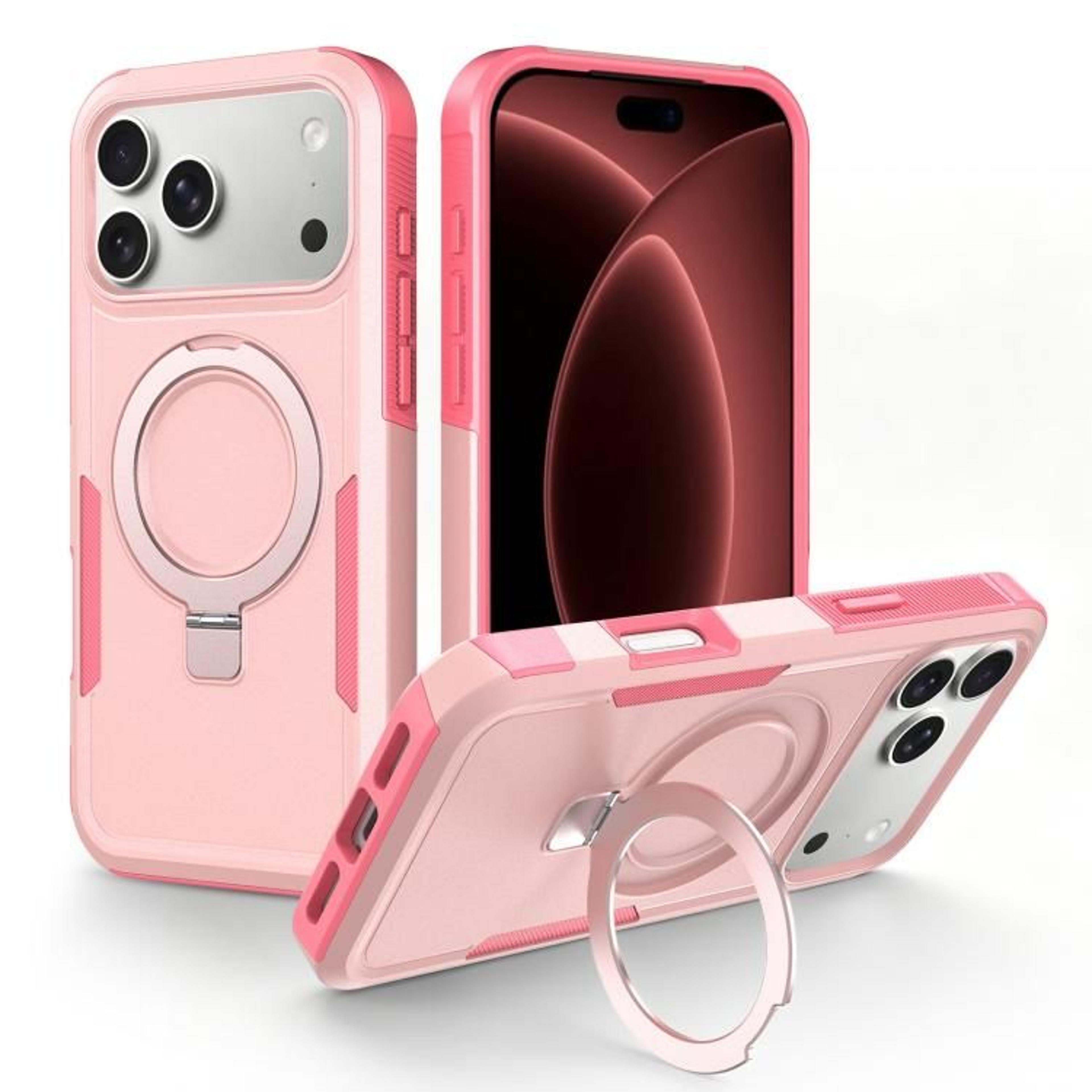 Shockproof Hybrid IPhone 18 Pro Max Case With Rotating Ring Holder And Magnetic Alignment 8