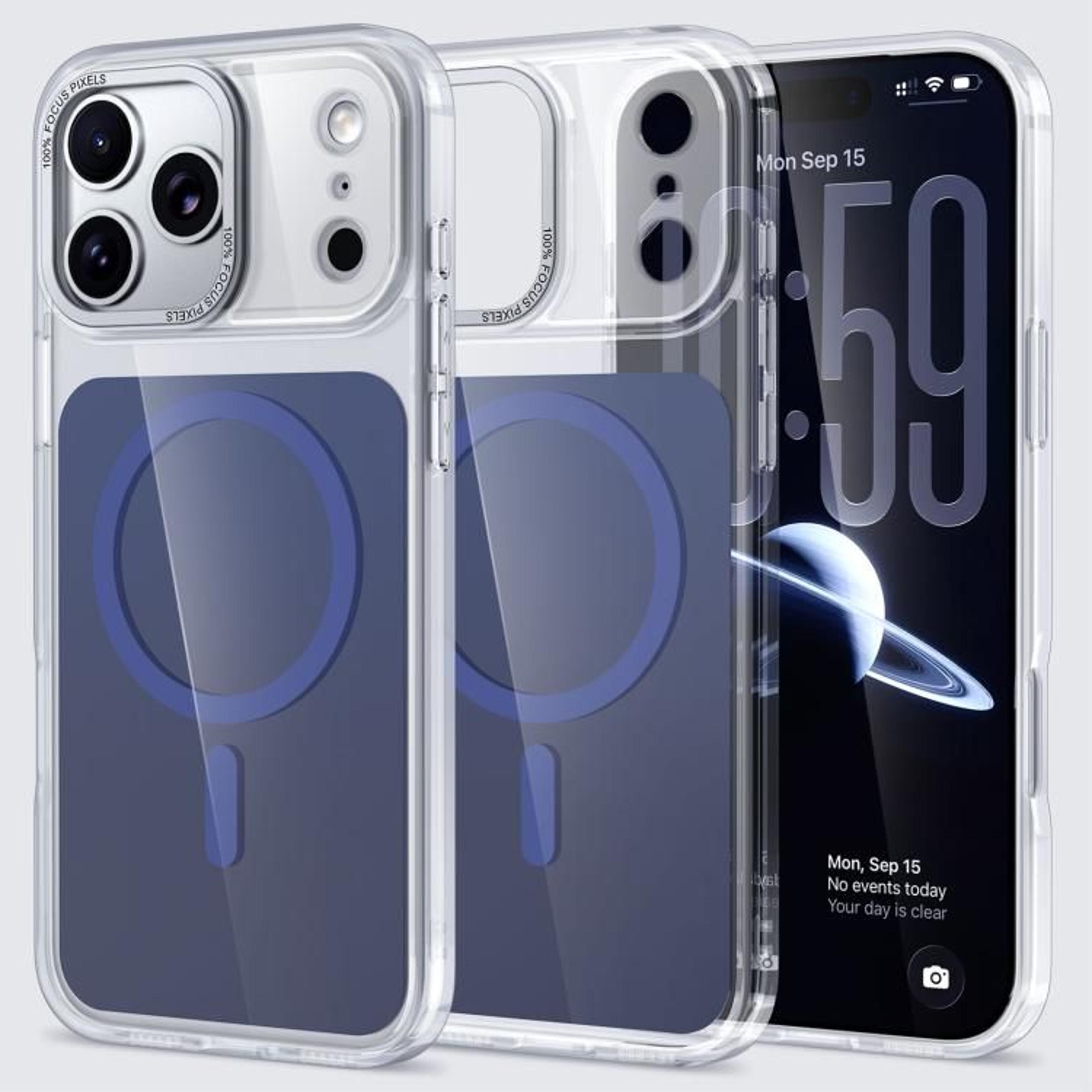 IPhone 18 Pro Clear Magnetic MagSafe Case With Metal Camera Frame 9