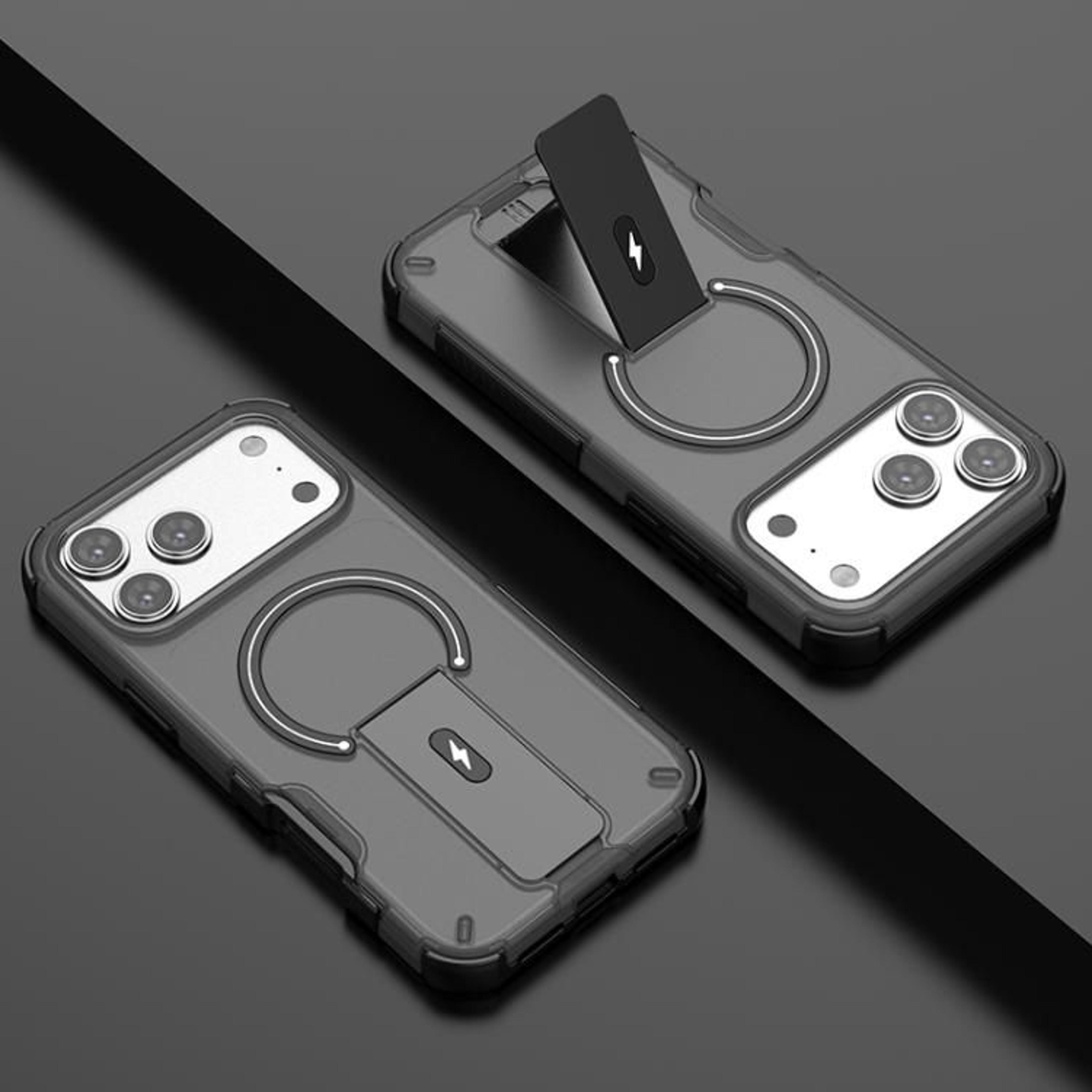 IPhone 18 Pro Translucent Magnetic Phone Case With Invisible Holder 10