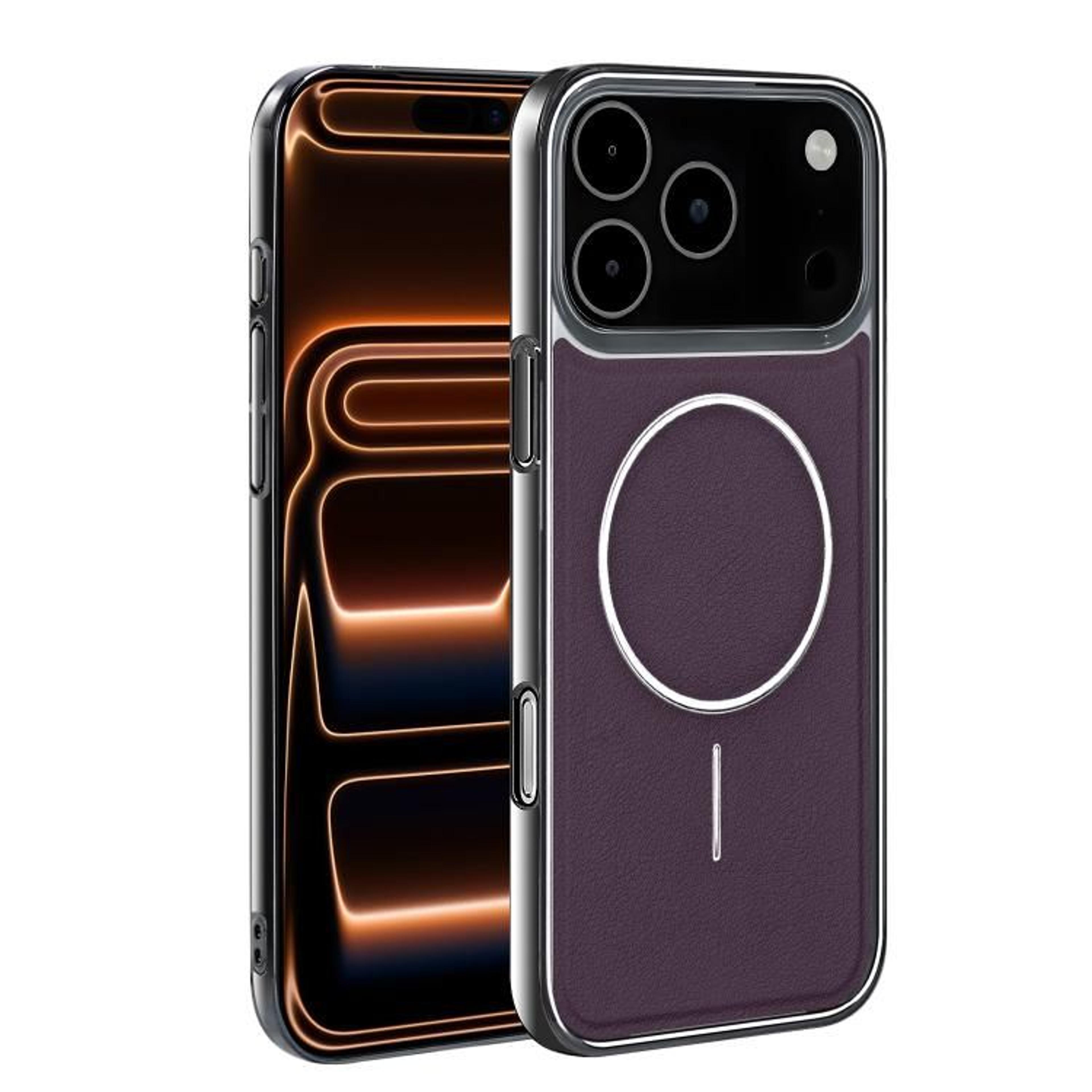 IPhone 18 Pro Max Vegan Leather Magnetic Shockproof Case 12