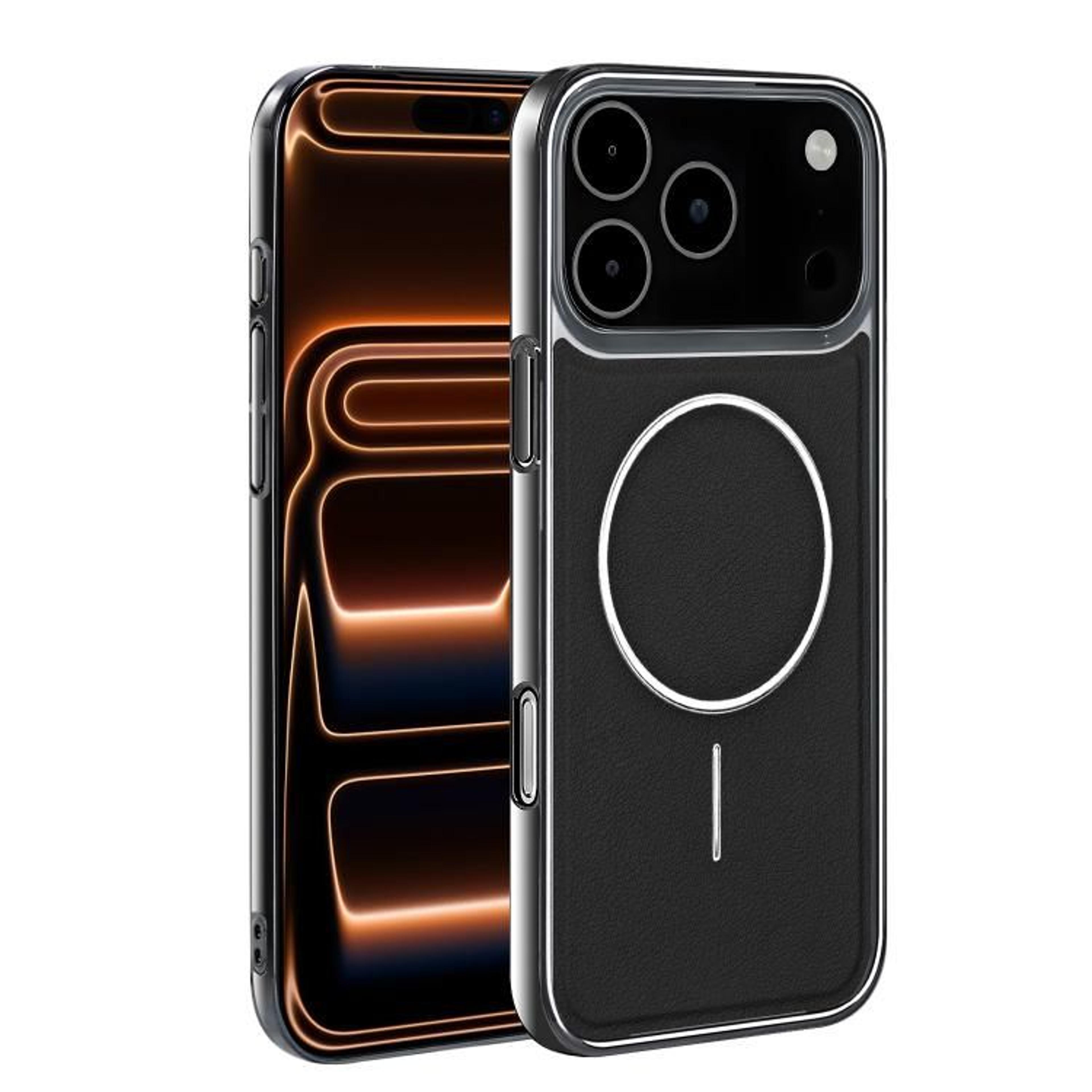 IPhone 18 Pro Max Vegan Leather Magnetic Shockproof Case 15