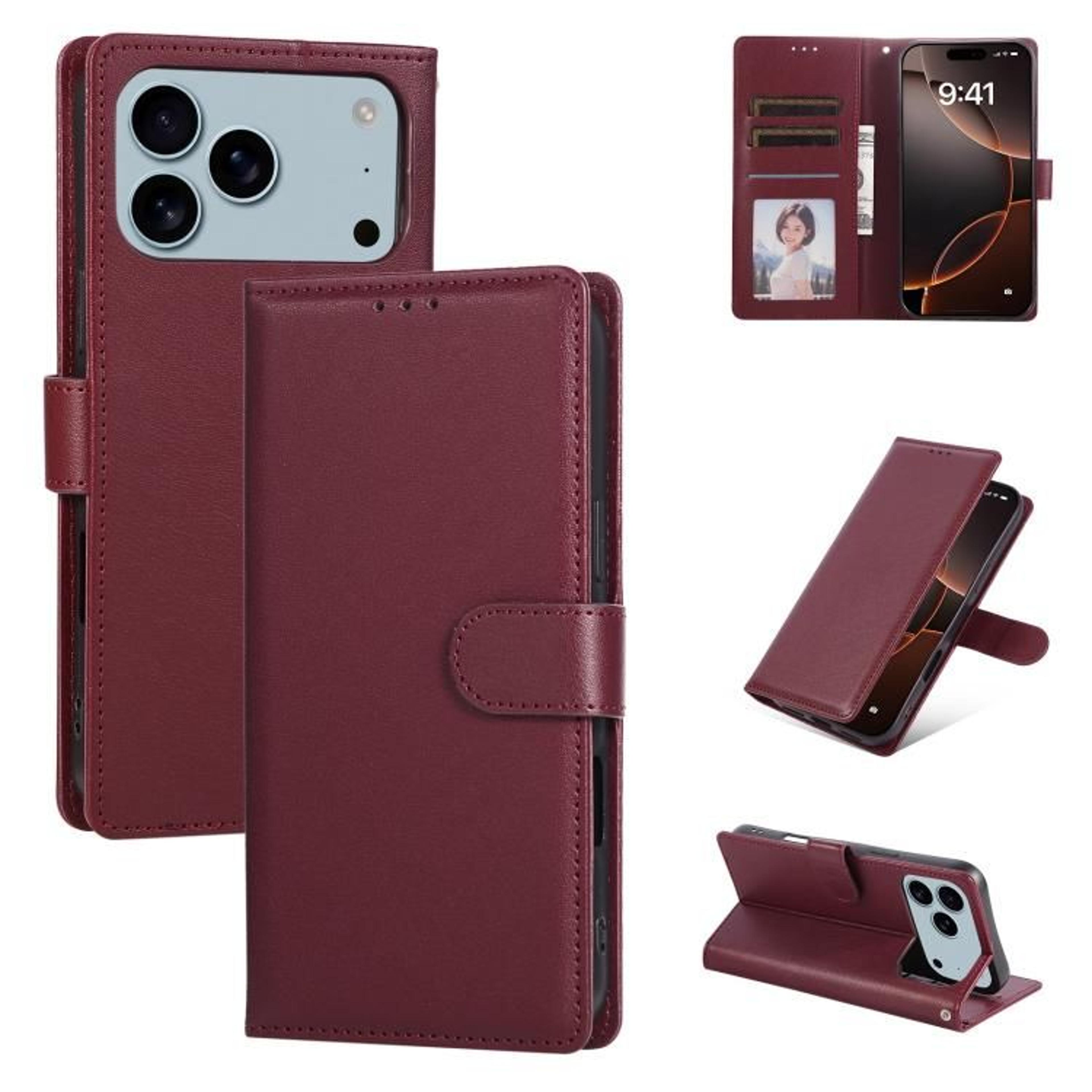 IPhone 18 Pro Max Leather Case With 3 Card Slots 10