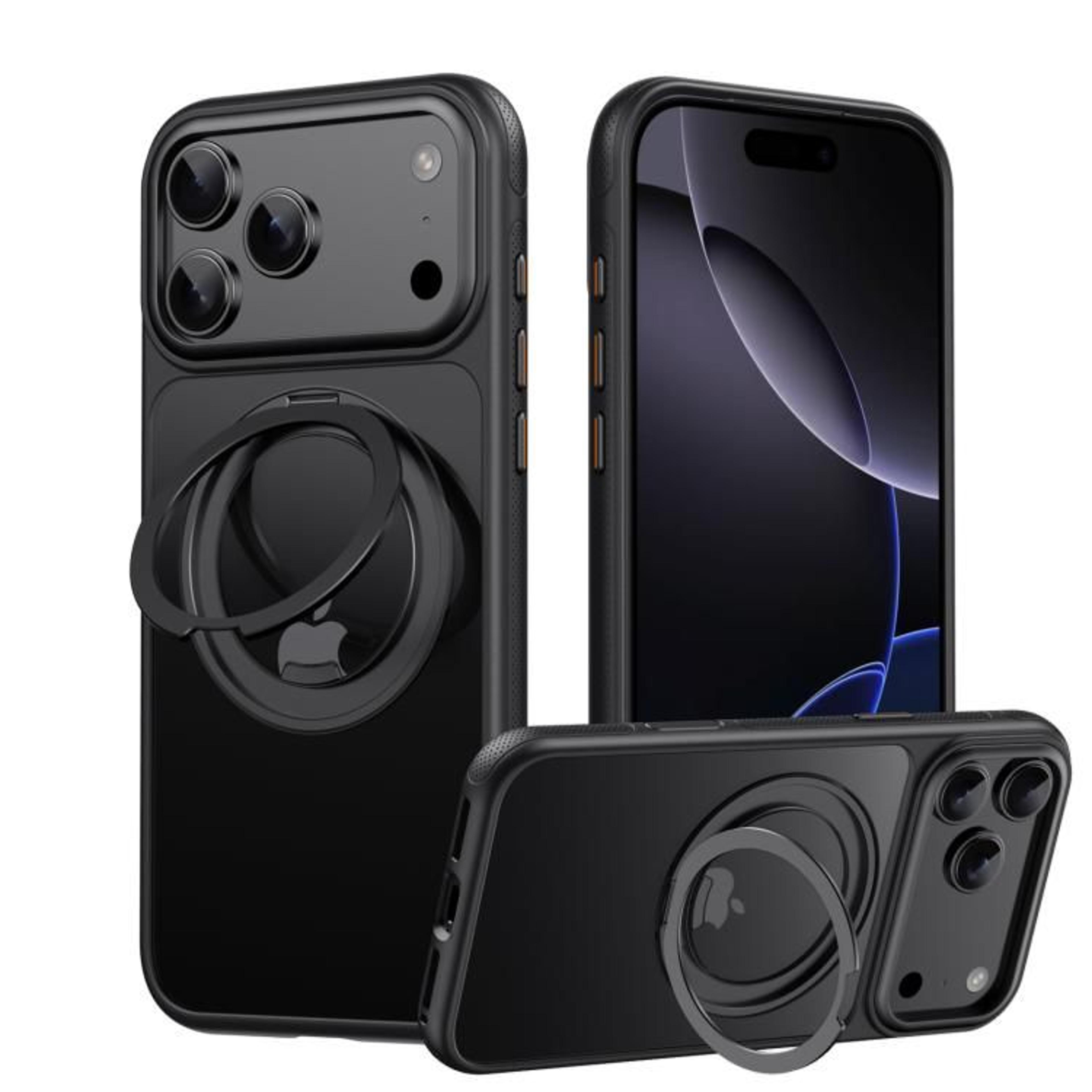 IPhone 18 Pro Case With 360 Rotation Ring Holder And Magnetic Wireless Charging 6