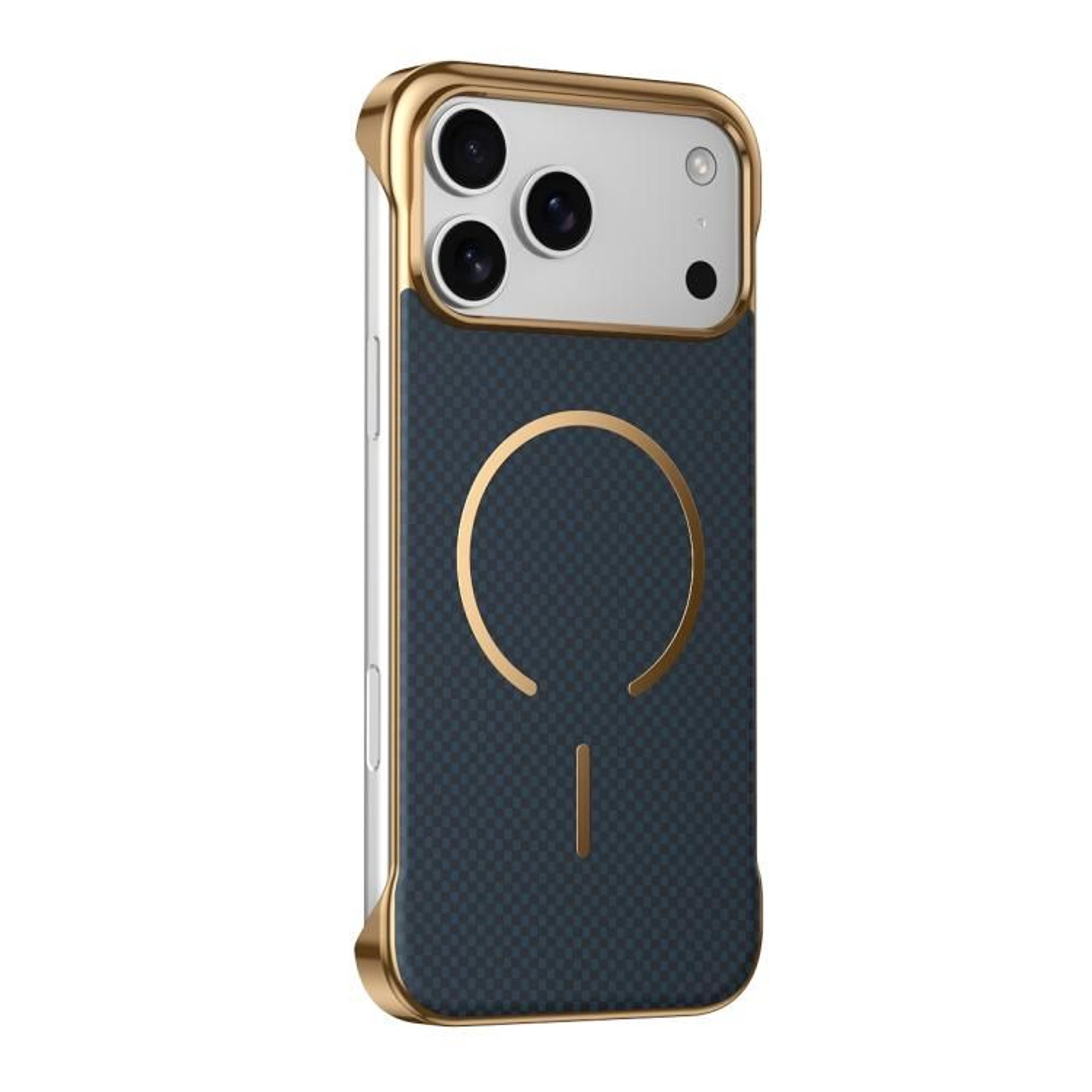 Borderless Kevlar Texture Magnetic Case For IPhone 18 Pro Max 11