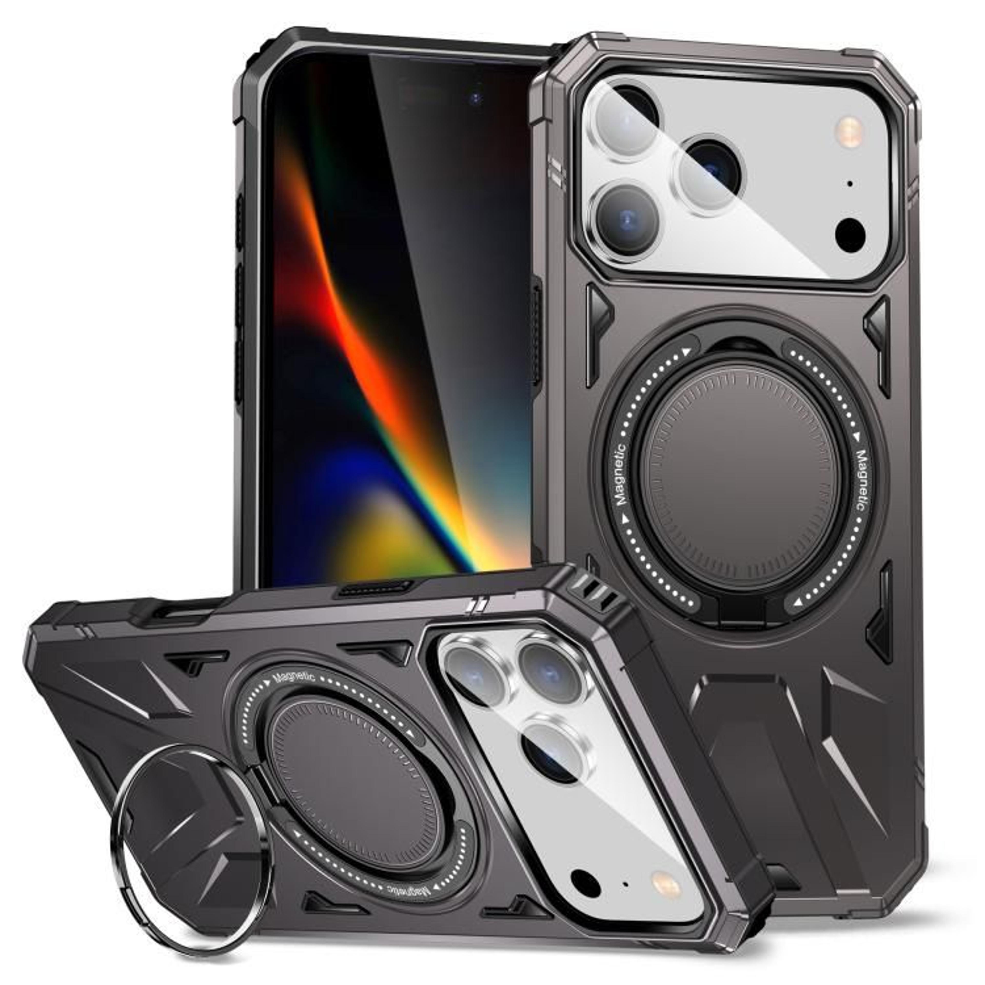IPhone 18 Pro Magnetic Shockproof Phone Case With Ring Holder 11