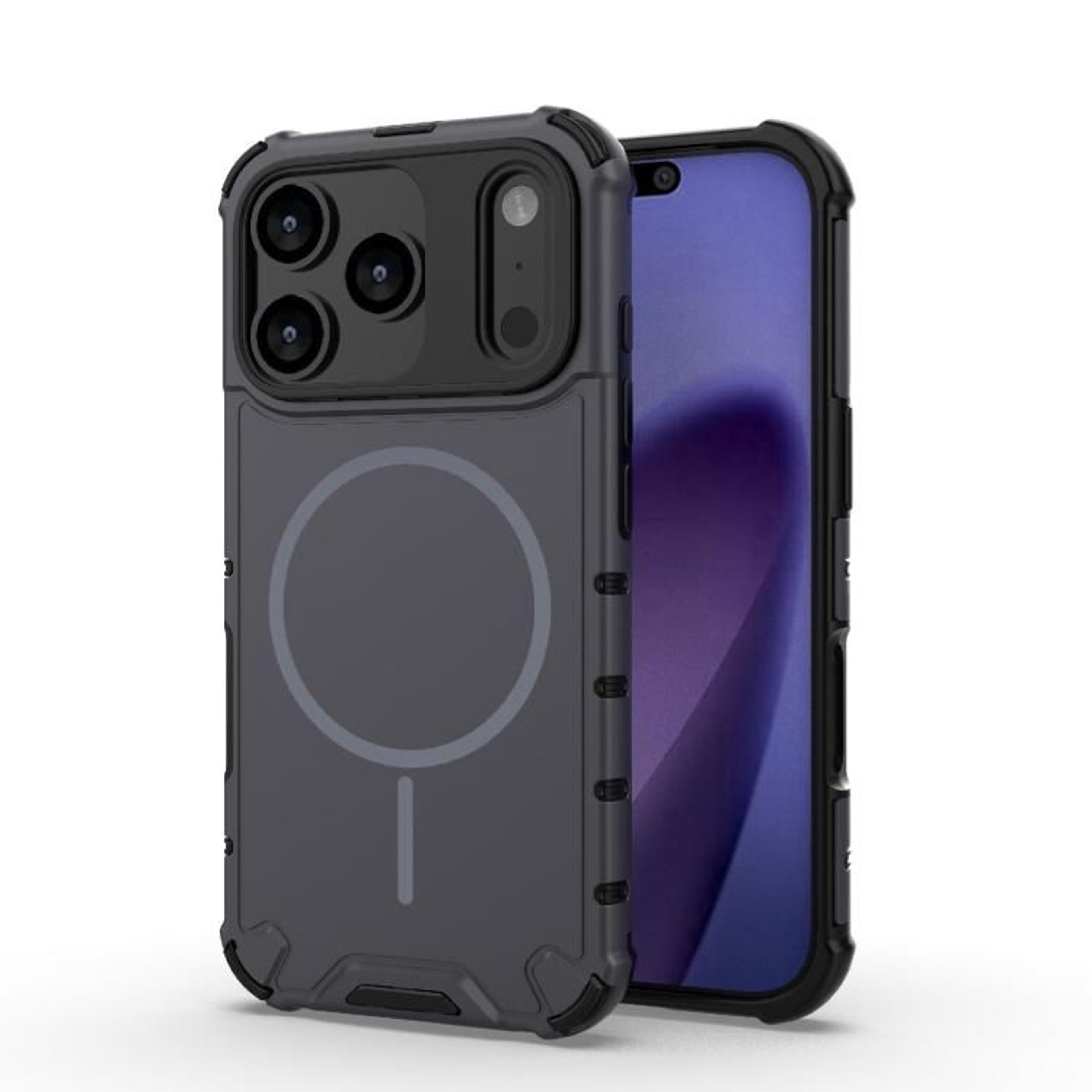 Grating Solid Color Magnetic IPhone 18 Pro Case With Wireless Charging Support 9