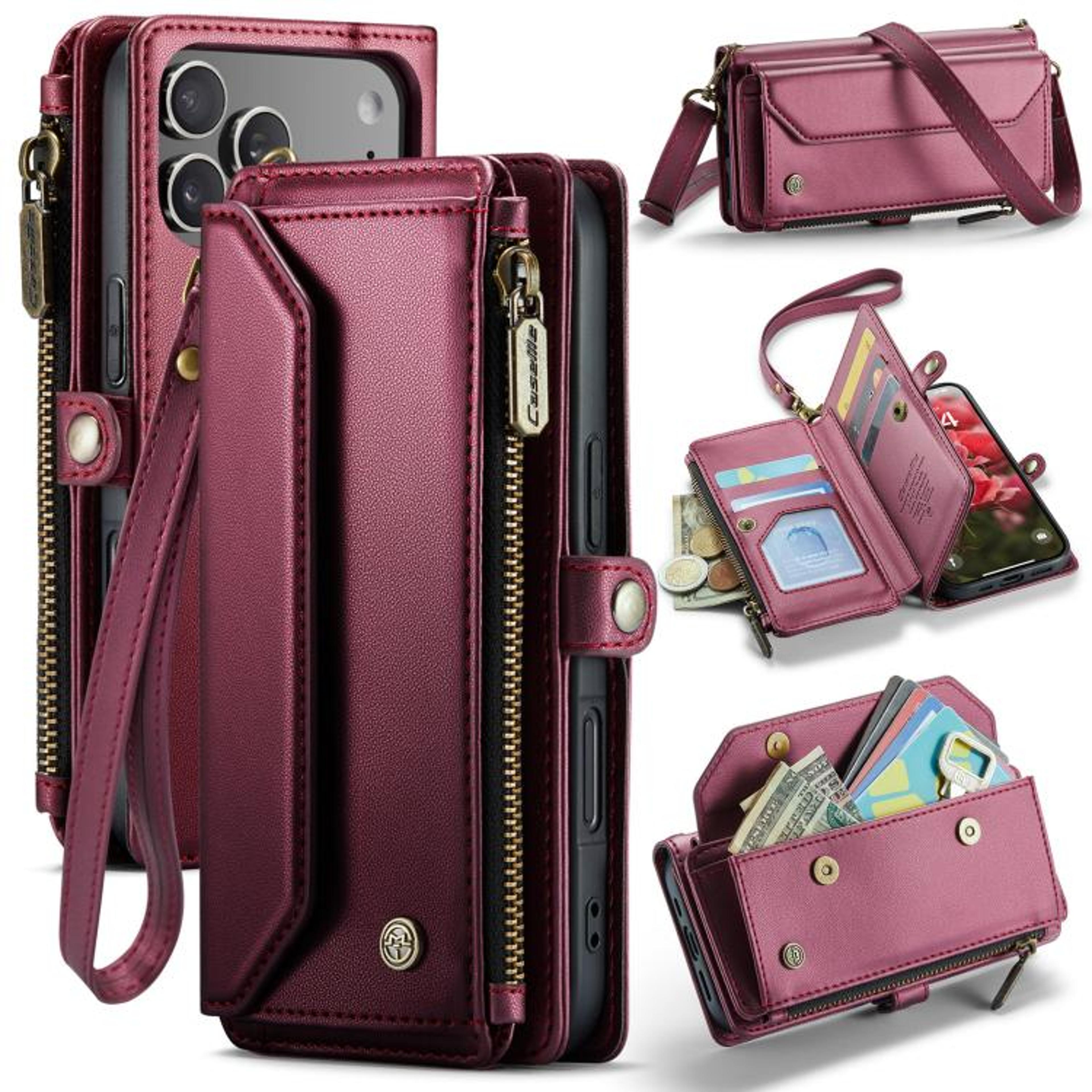 IPhone 18 Pro Max Wallet Case With RFID Blocking And Crossbody Straps 9