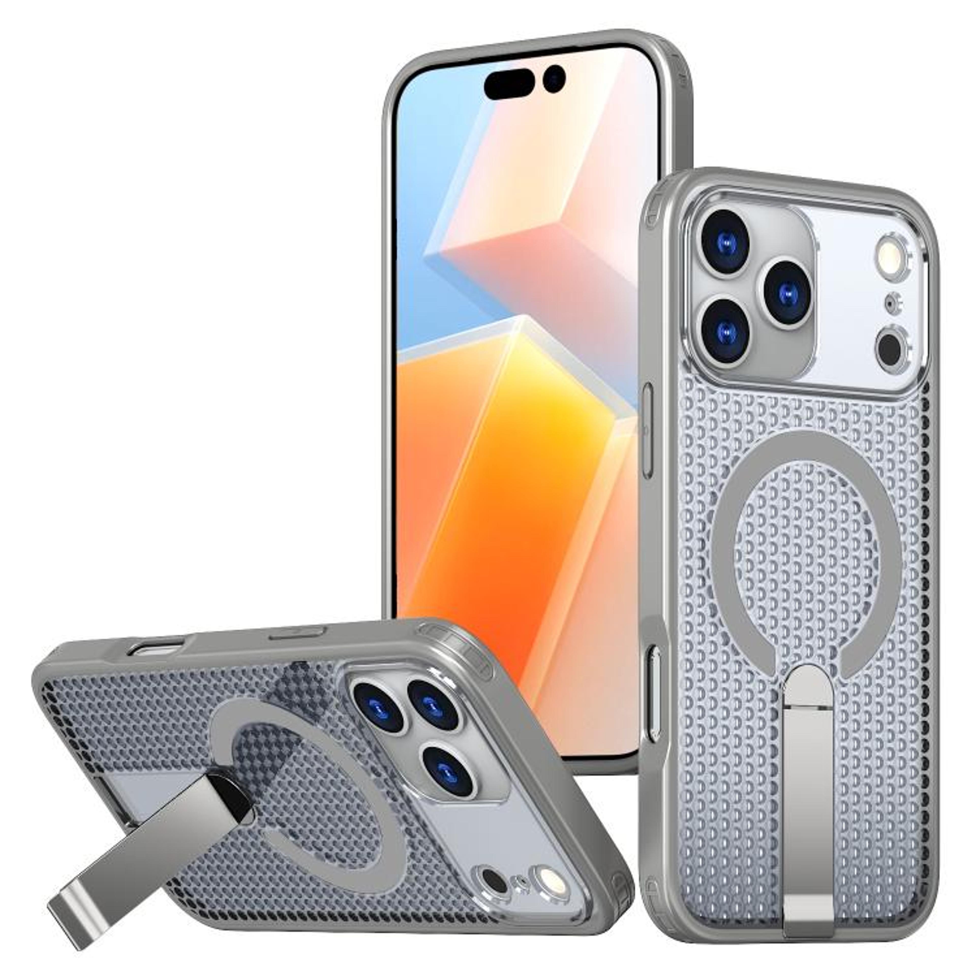 18 Pro Magnetic Wireless Charging Phone Case With Kickstand 9
