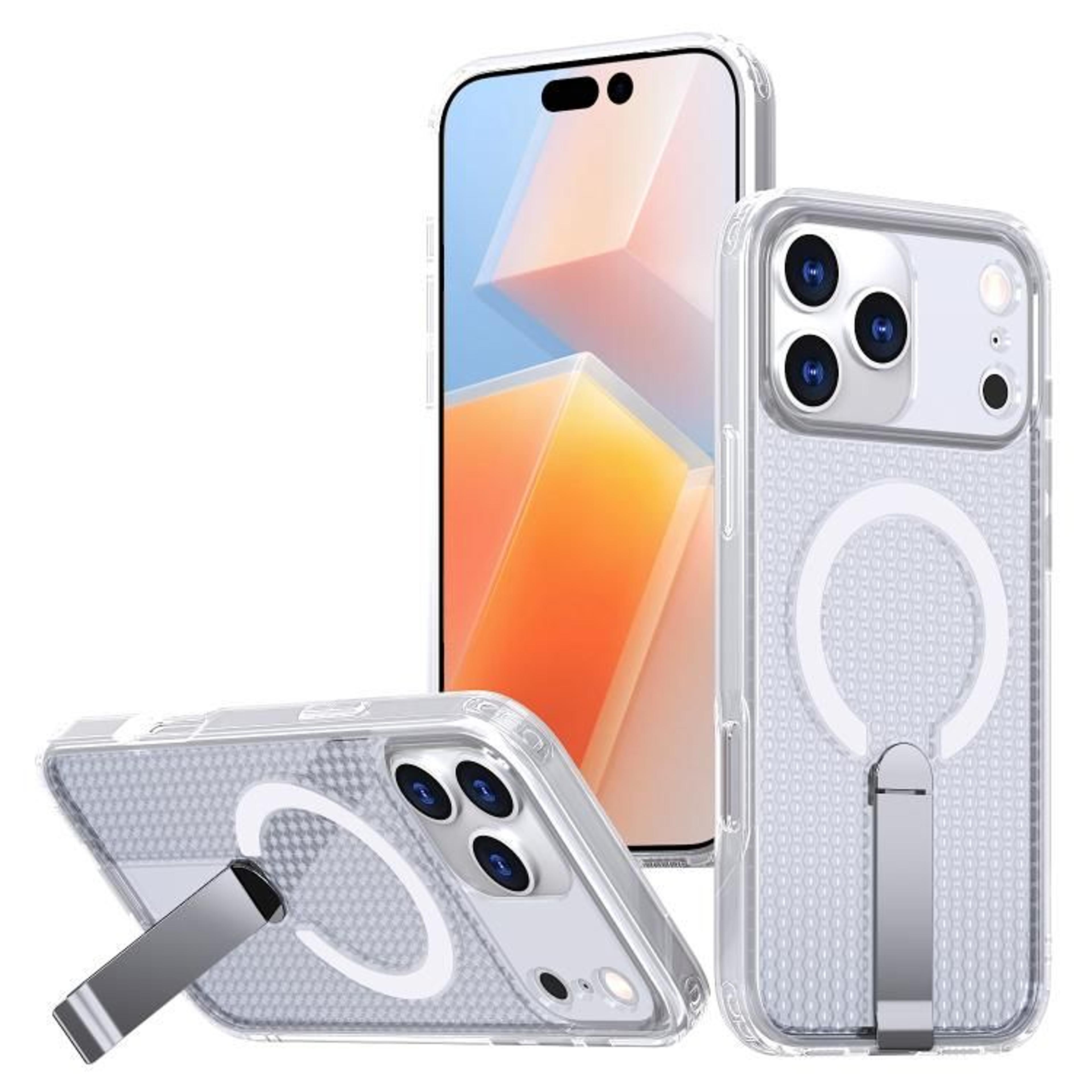 18 Pro Magnetic Wireless Charging Phone Case With Kickstand 10