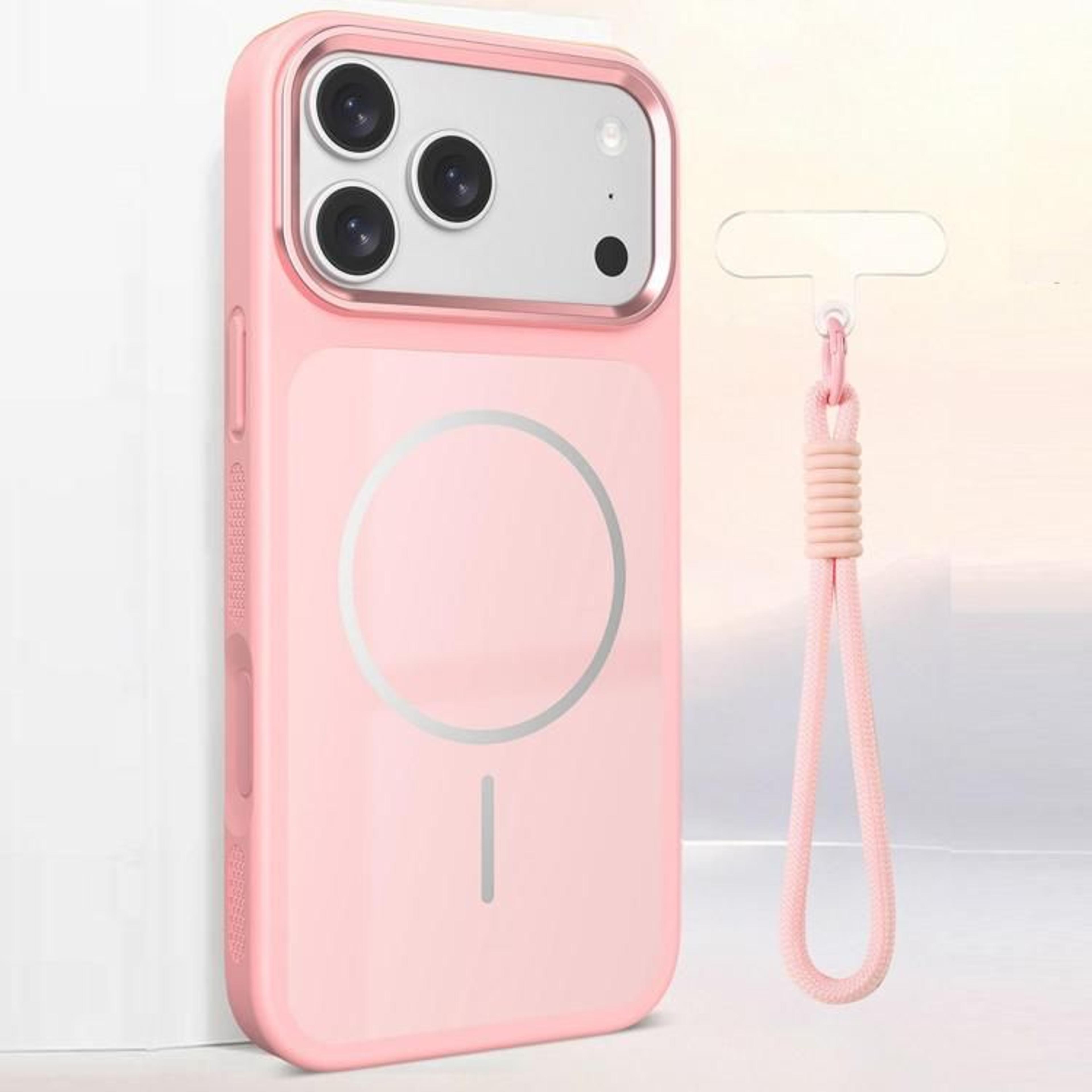 IPhone 18 Pro Max Magnetic TwoTone Phone Case With Wrist Strap 14