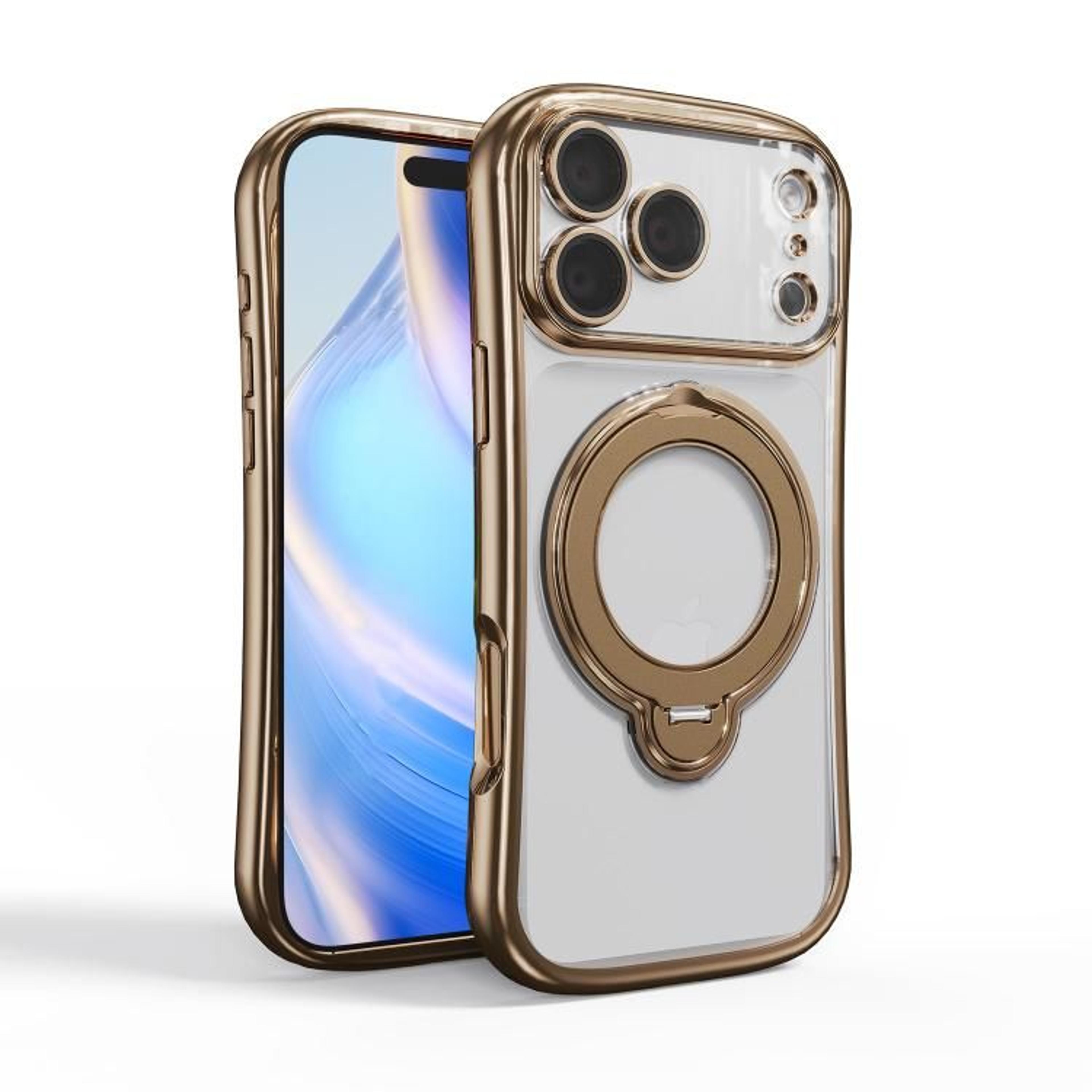 IPhone 18 Pro Max Magnetic Electroplated Case With 360 Degree Rotating Ring 7