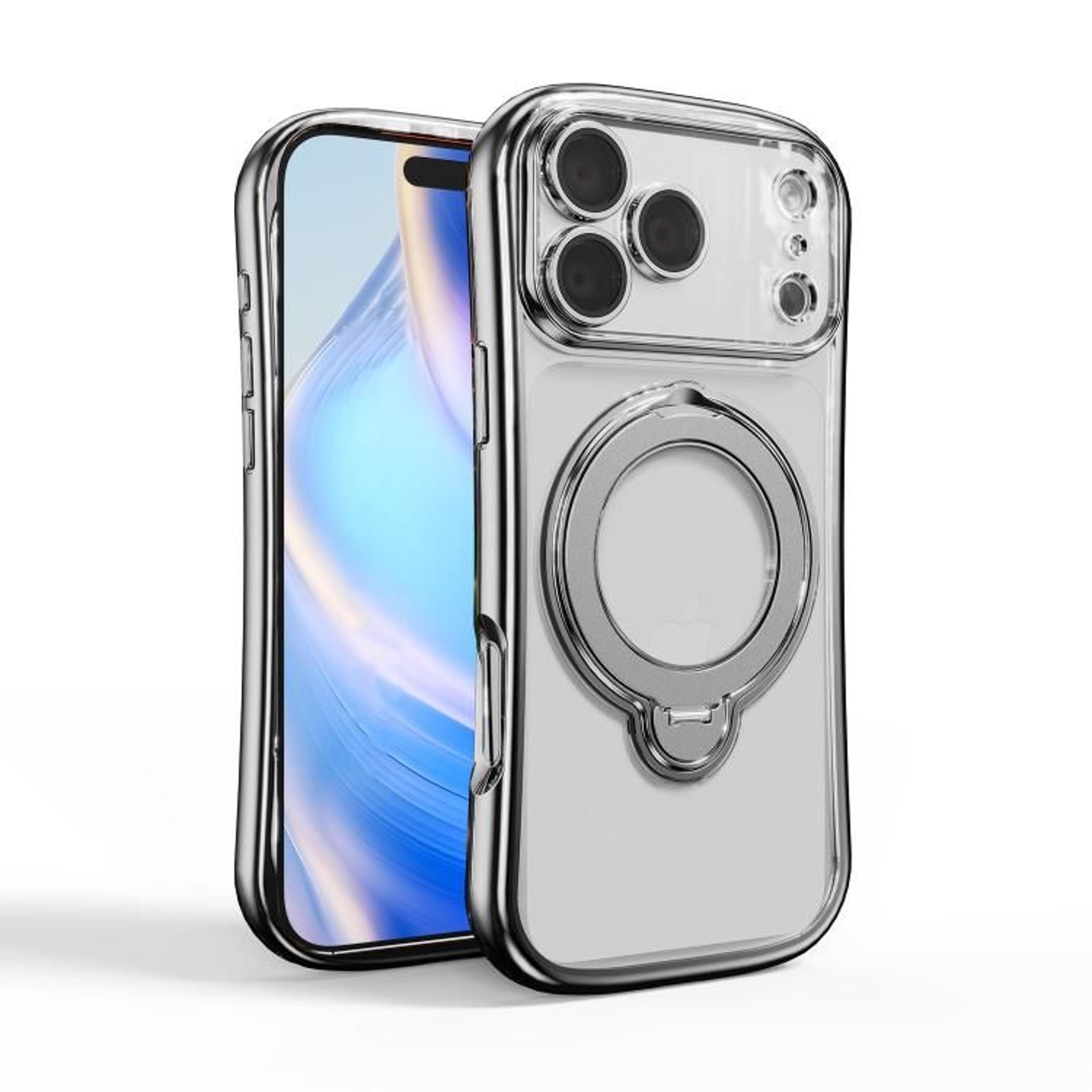 IPhone 18 Pro Max Magnetic Electroplated Case With 360 Degree Rotating Ring 9