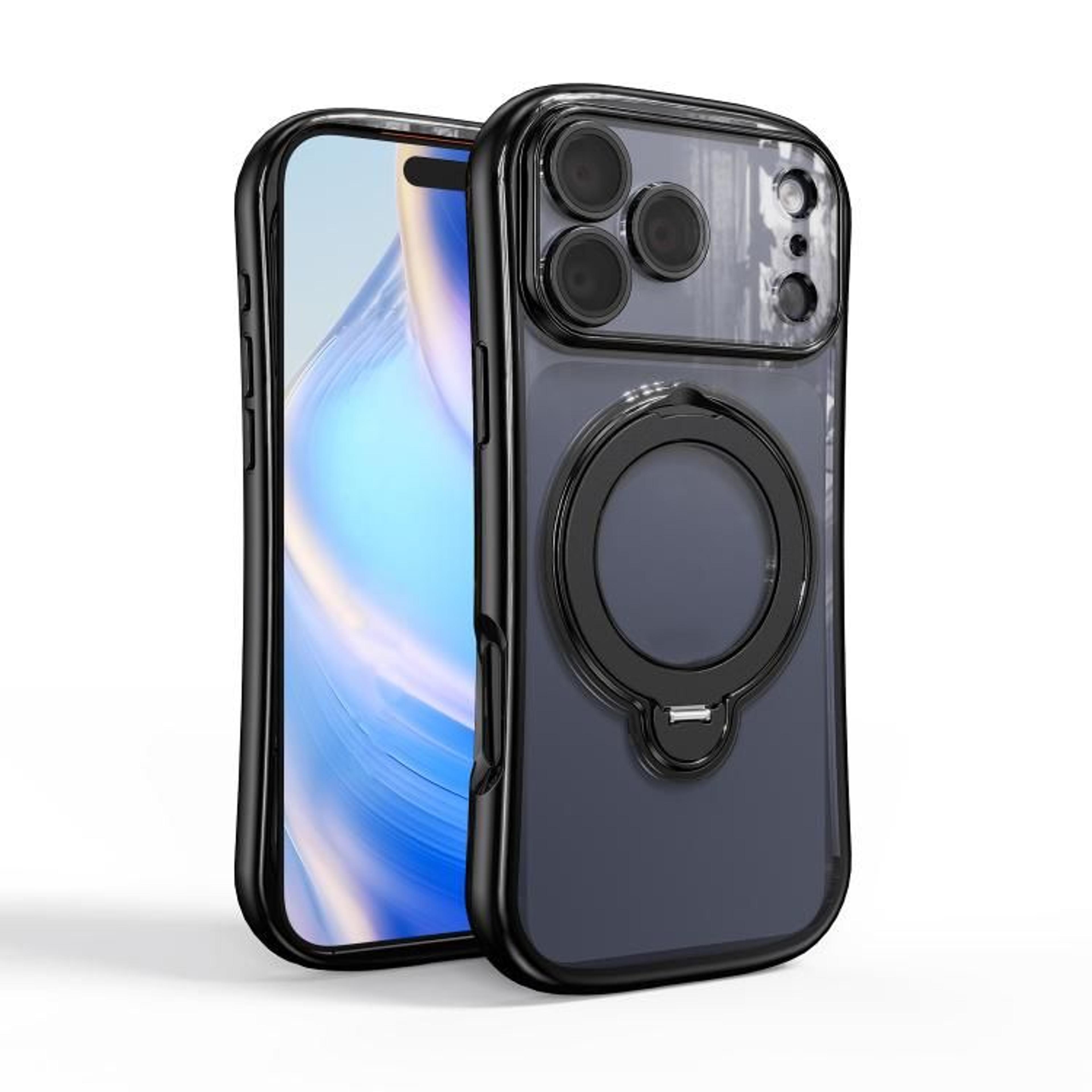 IPhone 18 Pro Max Magnetic Electroplated Case With 360 Degree Rotating Ring 11
