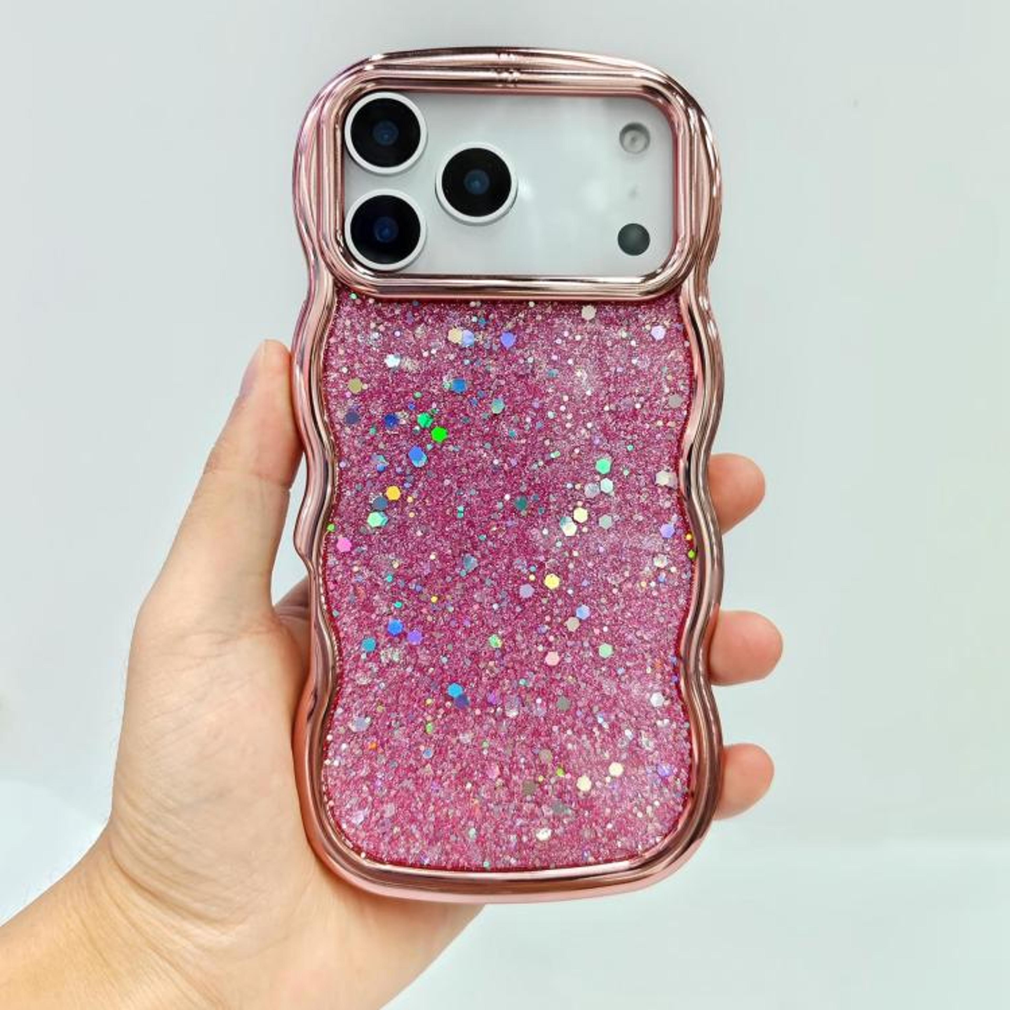 IPhone 18 Pro Wave Glitter Sequined Electroplated Phone Case 5