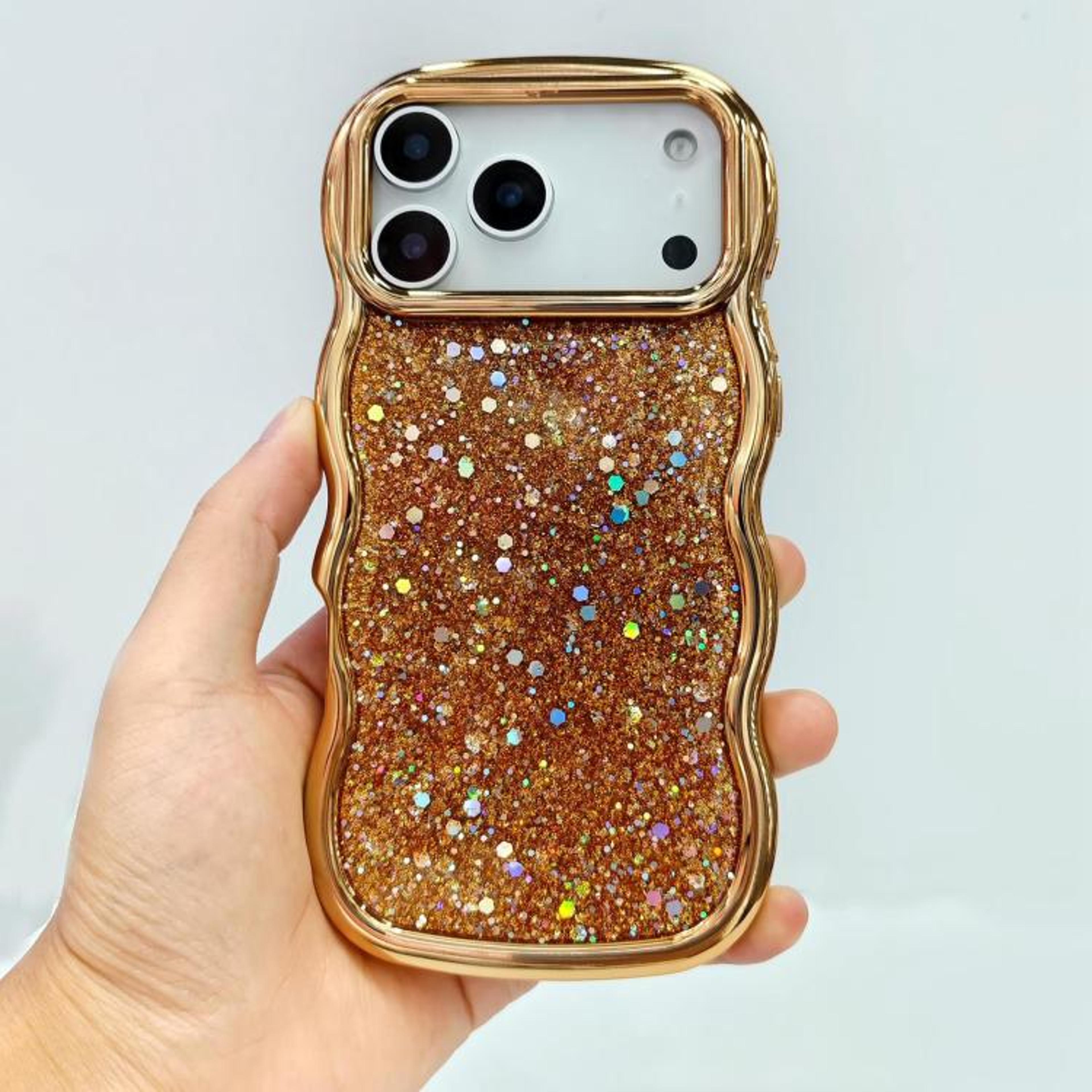 IPhone 18 Pro Wave Glitter Sequined Electroplated Phone Case 6