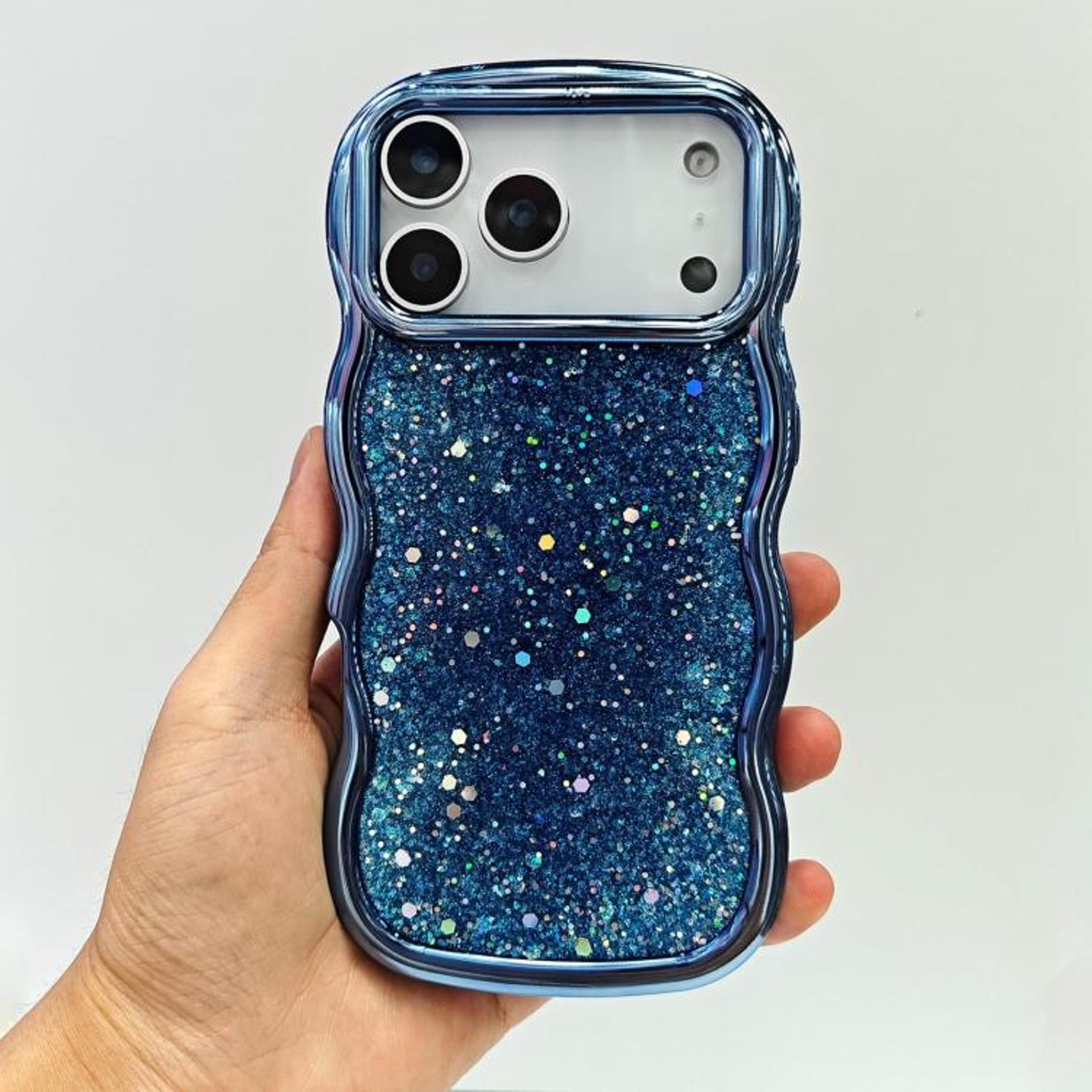 Wave Glitter Sequined Electroplated Phone Case For IPhone 18 Pro Max 8