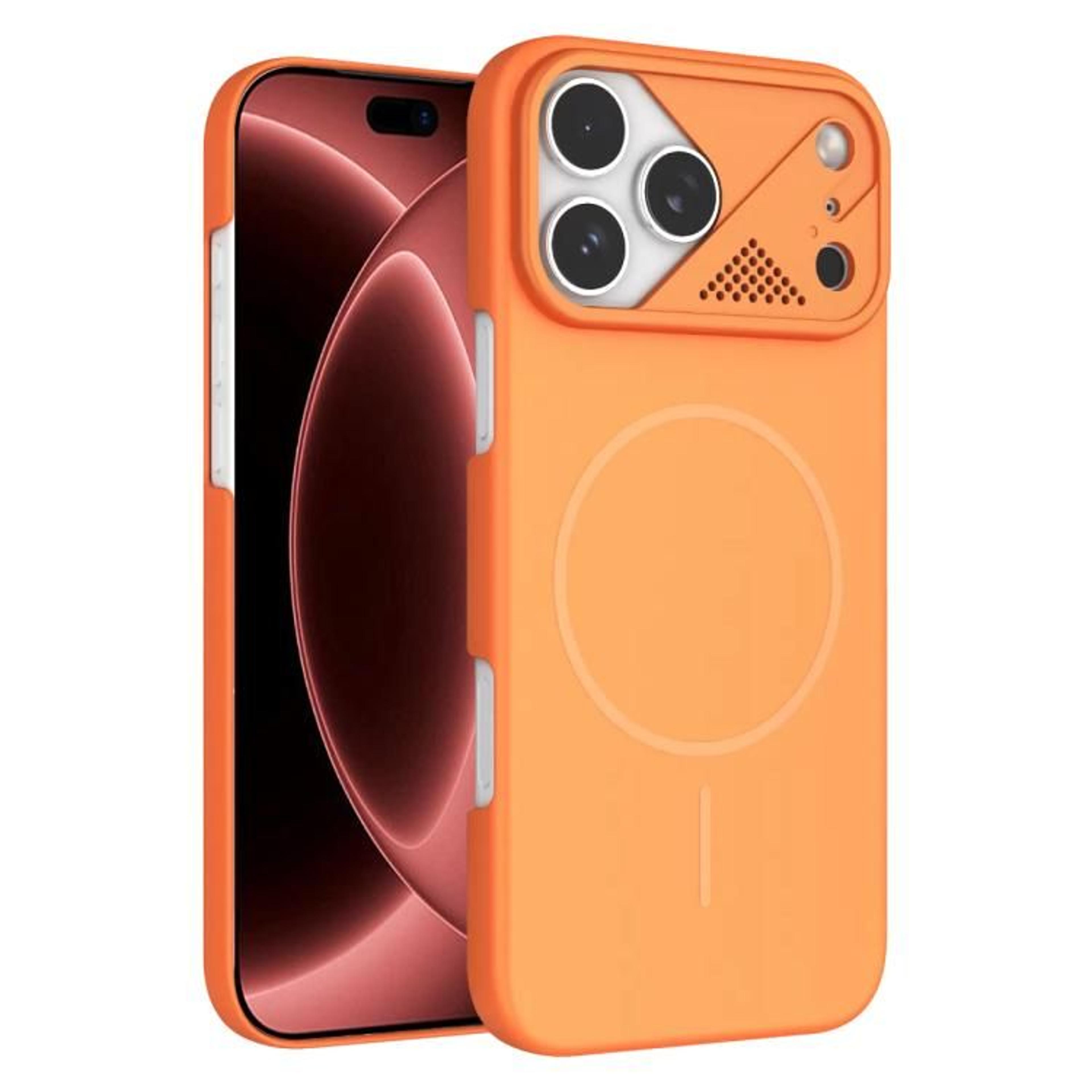 Ultra Thin Gold Armor PC Magnetic Phone Case Compatible With IPhone 18 Pro Max 7
