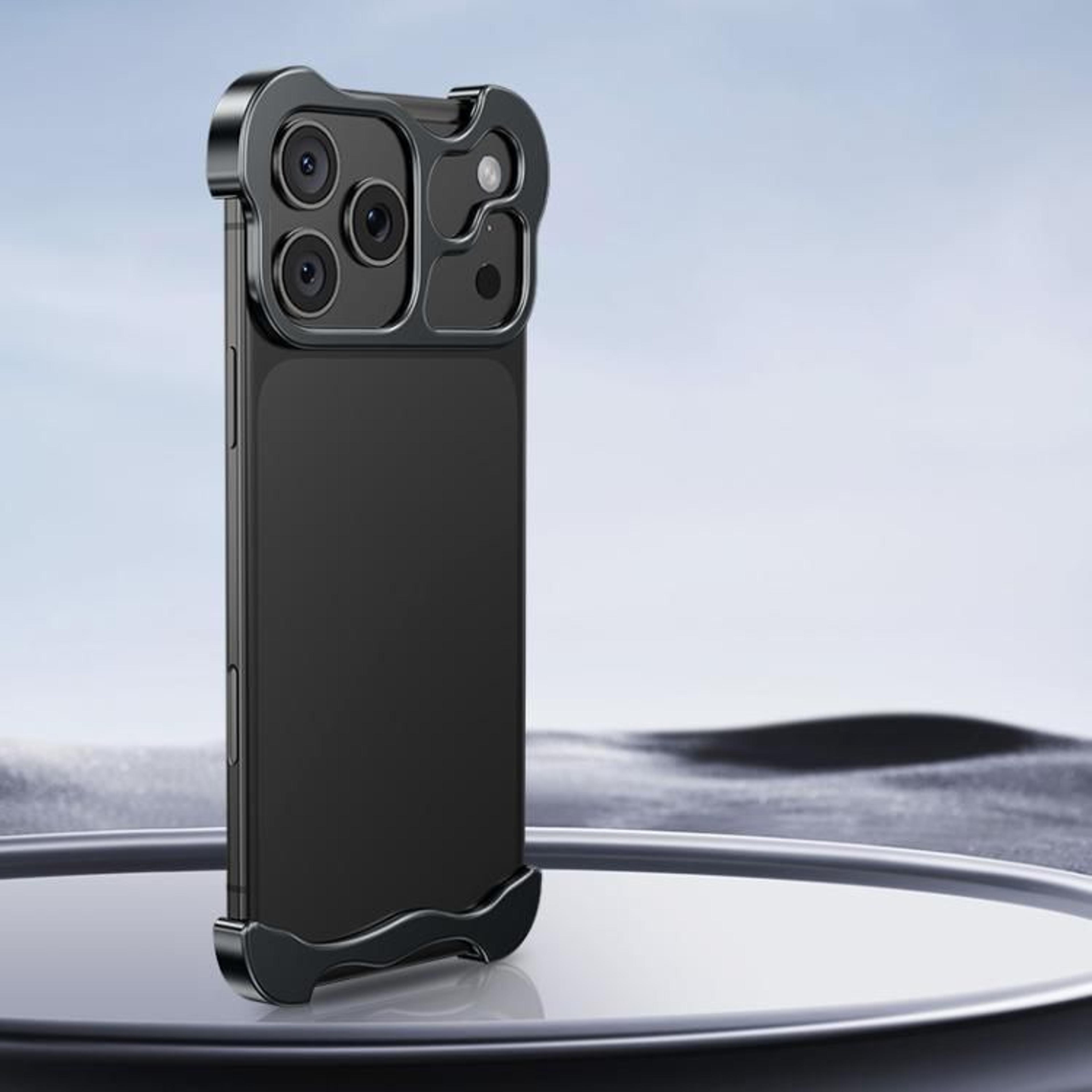 IPhone 18 Pro Frameless Metal Phone Case With Camera Lens Protector 7