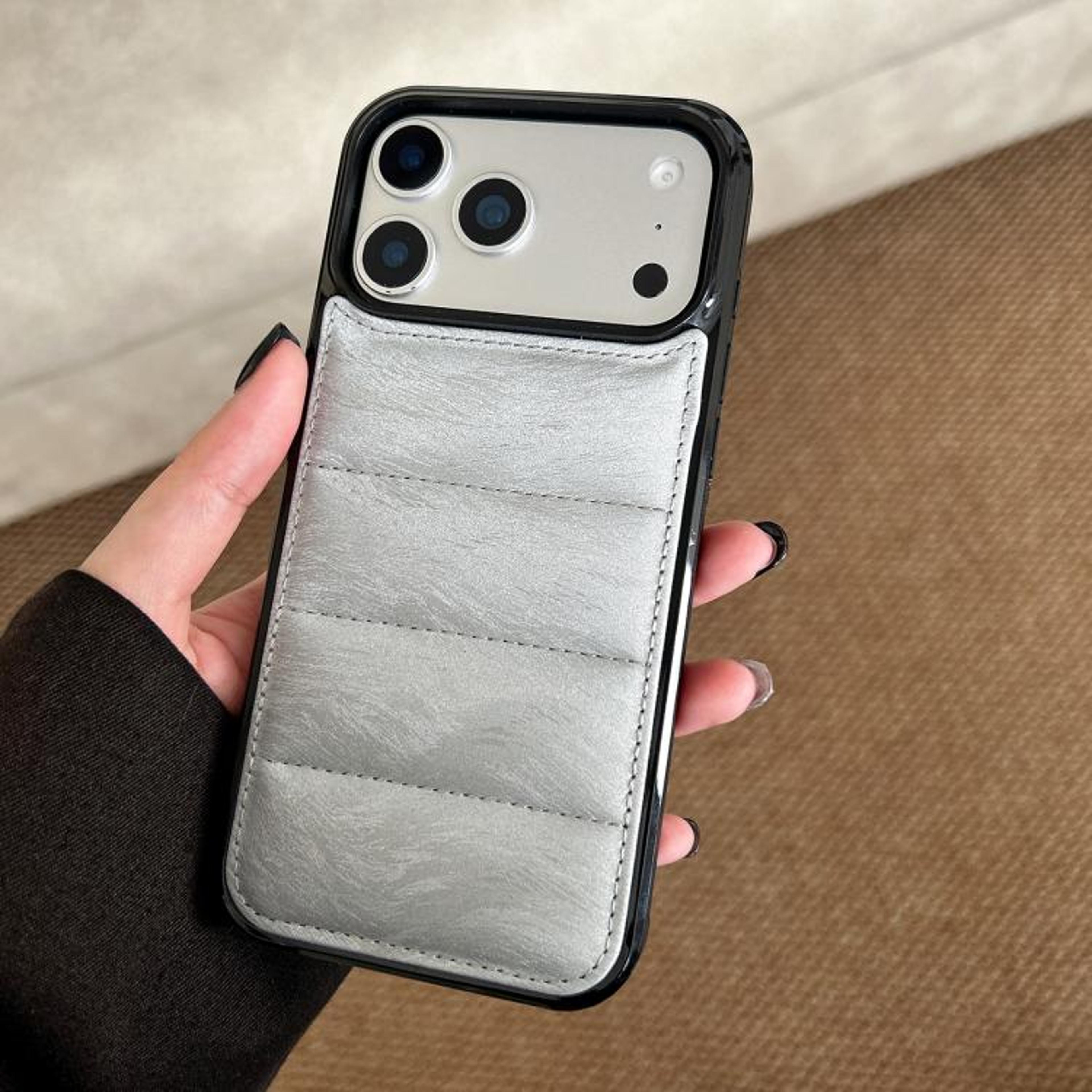 IPhone 18 Pro Max Padded PU Leather TPU Case With Raised Camera Protection 9