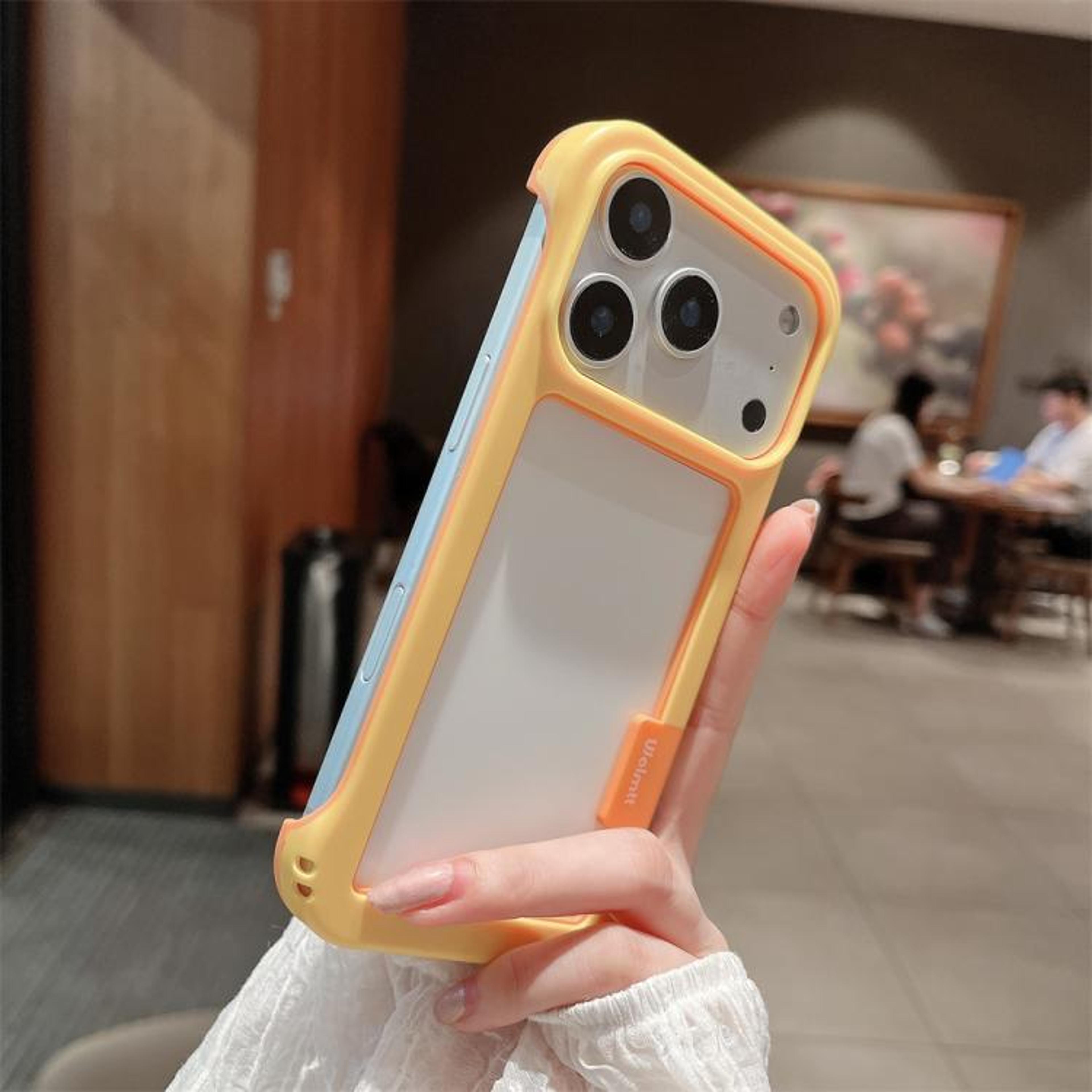 IPhone 18 Pro DualColor Hollow Cooling Silicone Phone Case 8