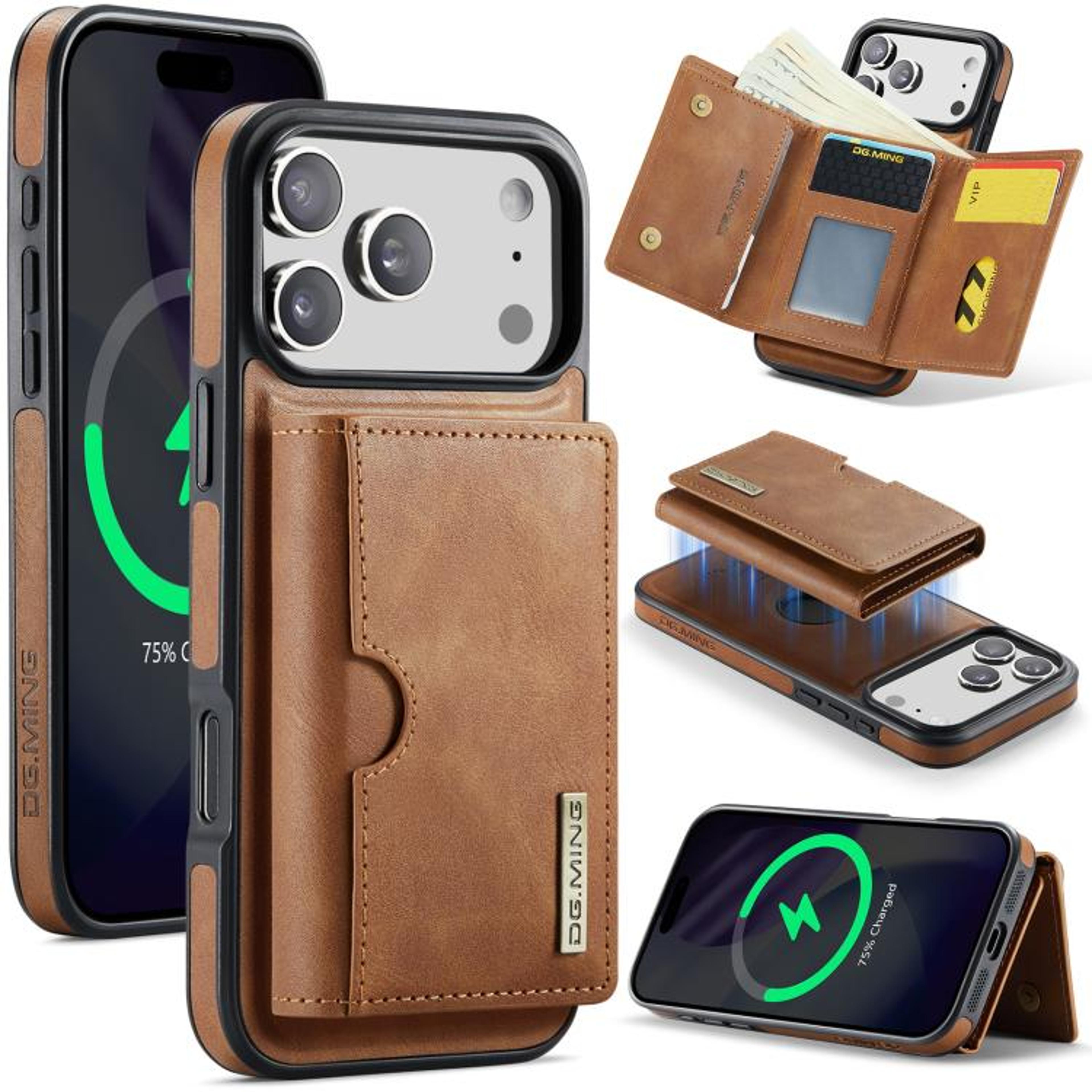 IPhone 18 Pro Max RFID Wallet Case With Detachable TriFold Cover And Kickstand 8