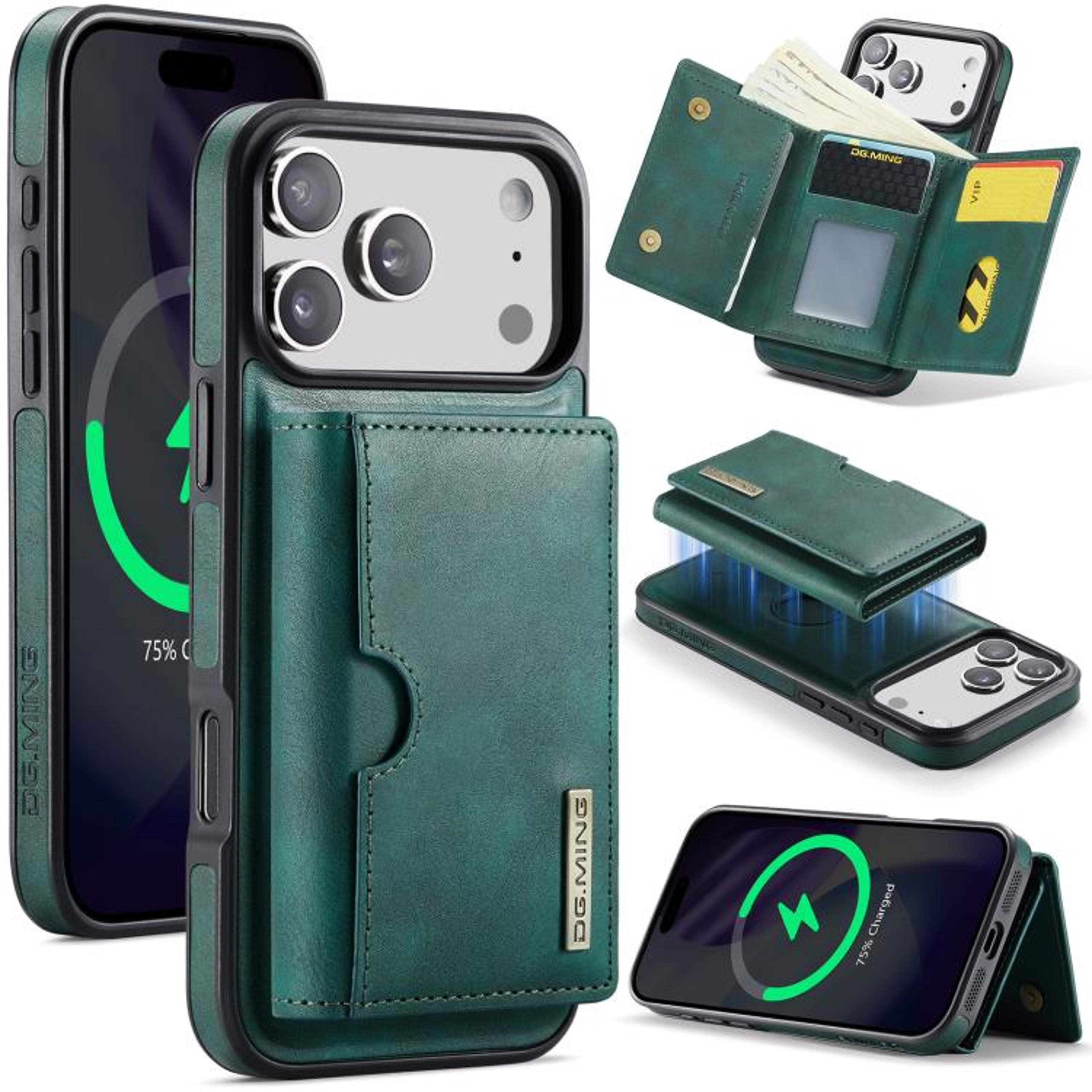 IPhone 18 Pro Max RFID Wallet Case With Detachable TriFold Cover And Kickstand 10