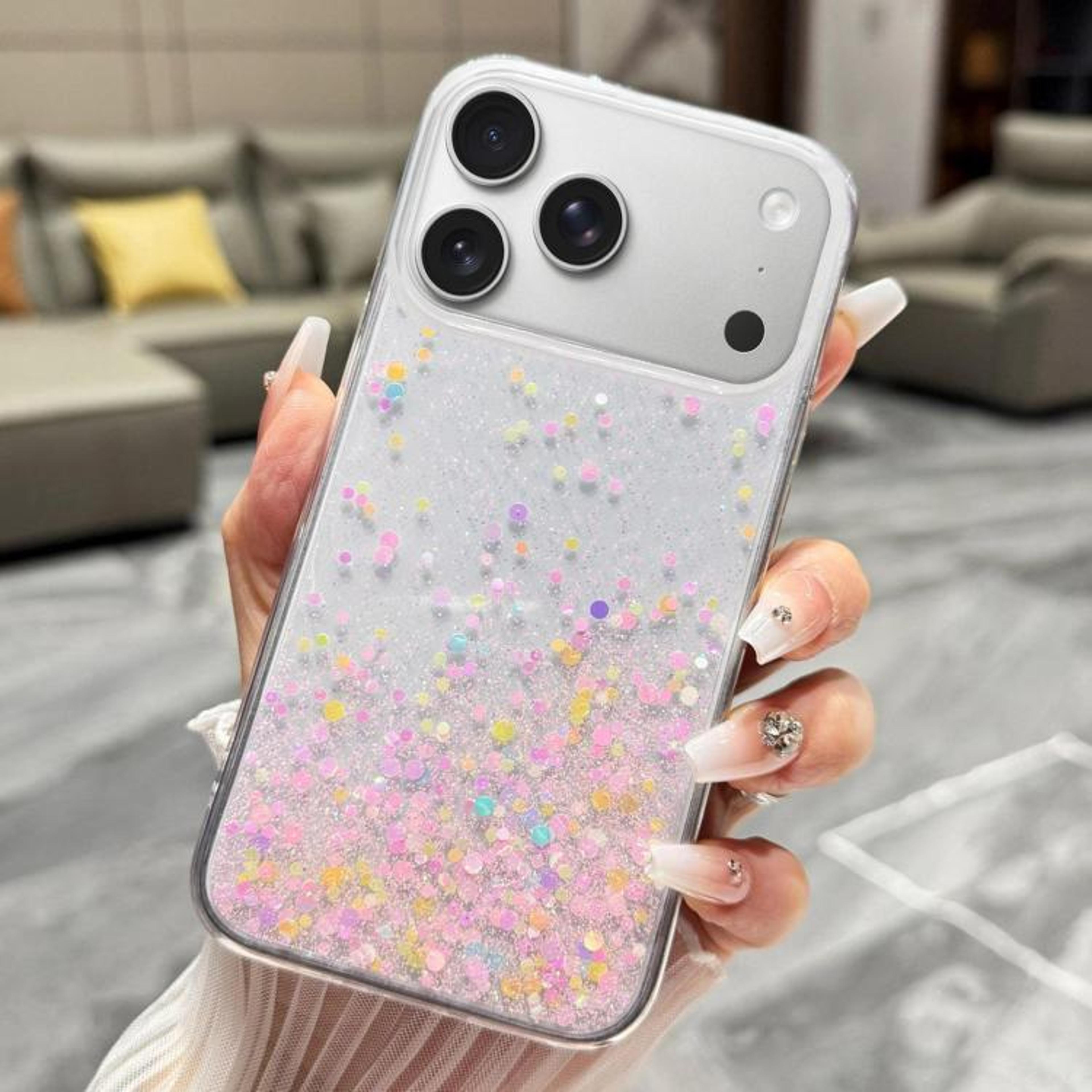 IPhone 18 Pro Glitter Gradient TPU Case With Sequin Epoxy Design 8