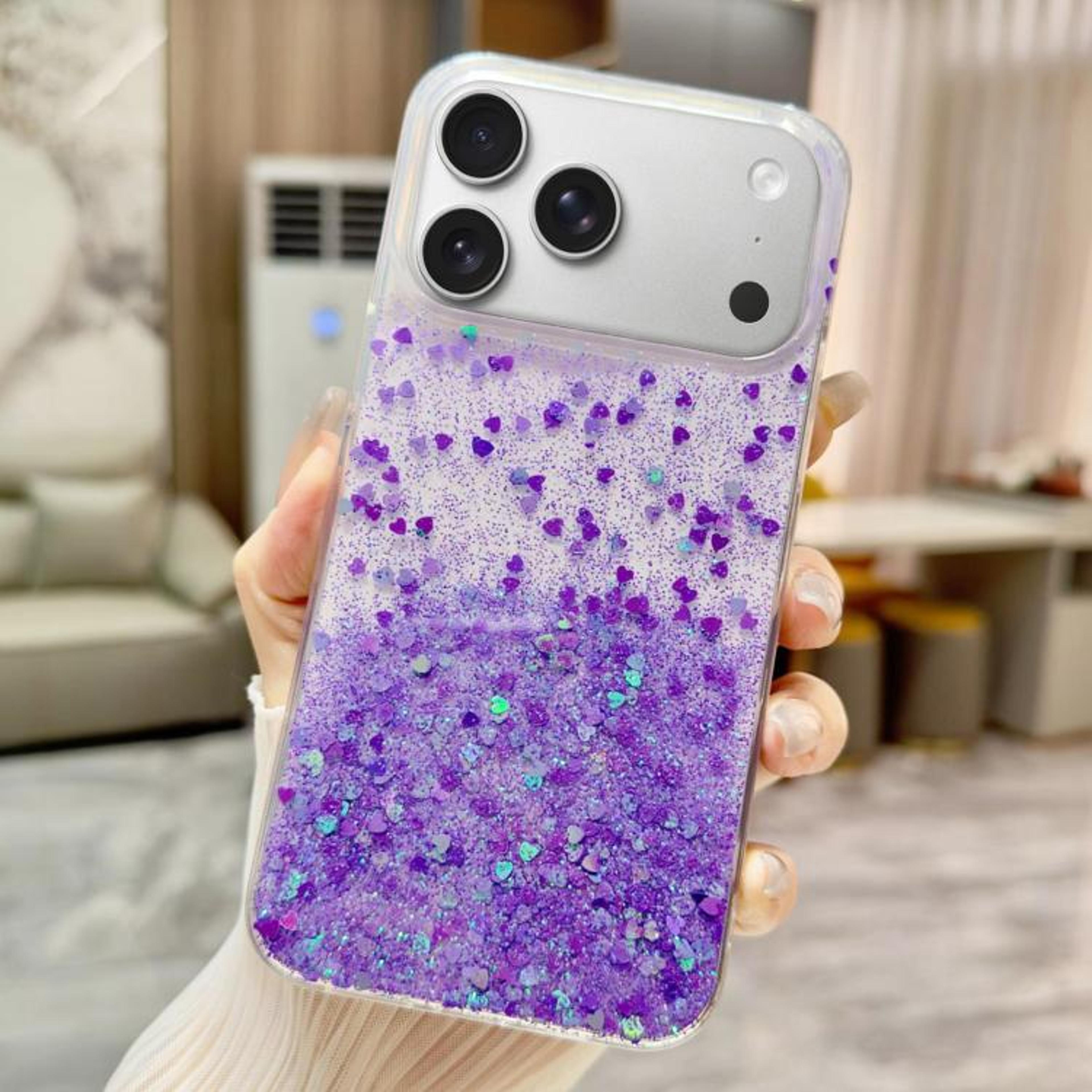 IPhone 18 Pro Glitter Gradient TPU Case With Sequin Epoxy Design 9