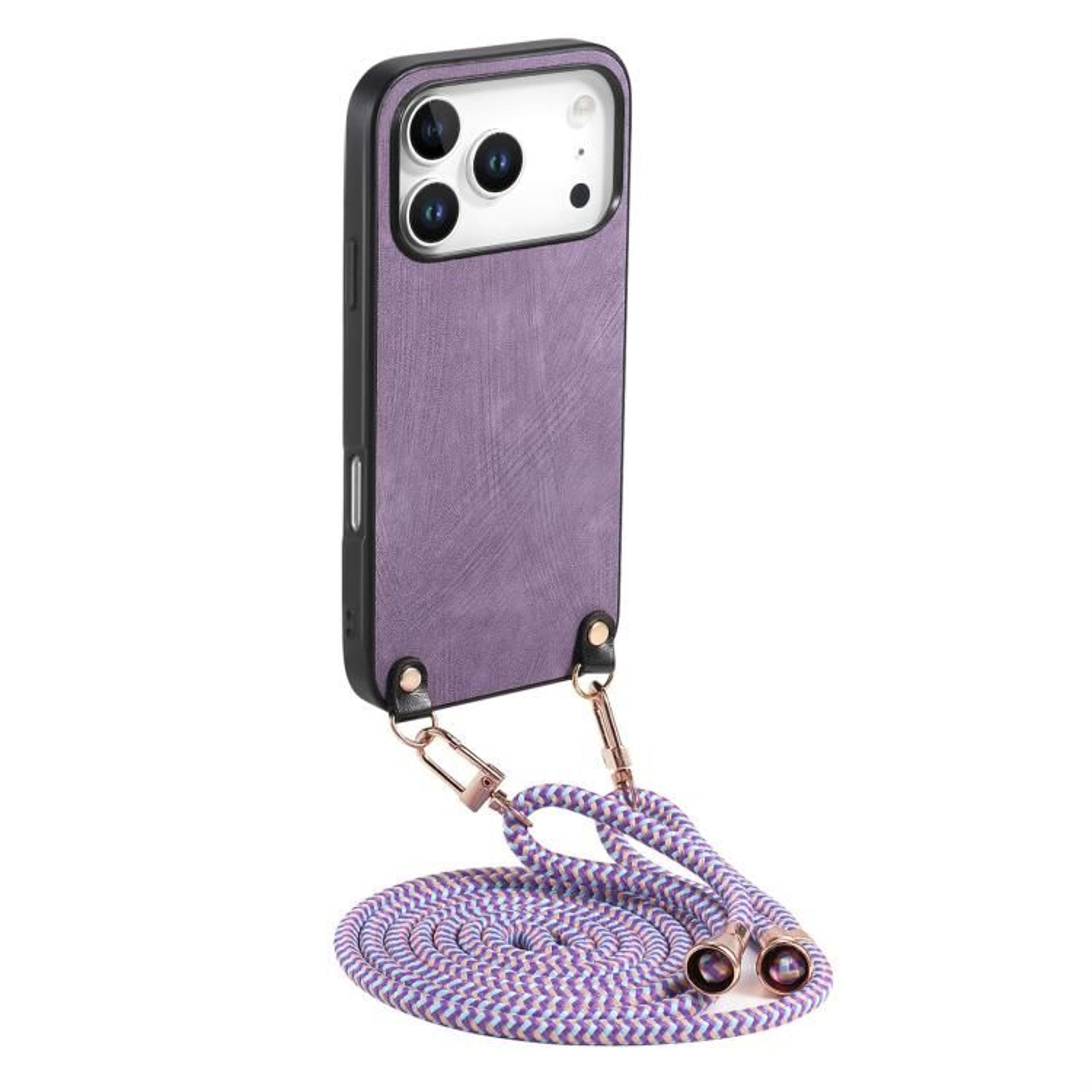 IPhone 18 Pro Max Vintage Leather Phone Case With Crossbody Strap 11
