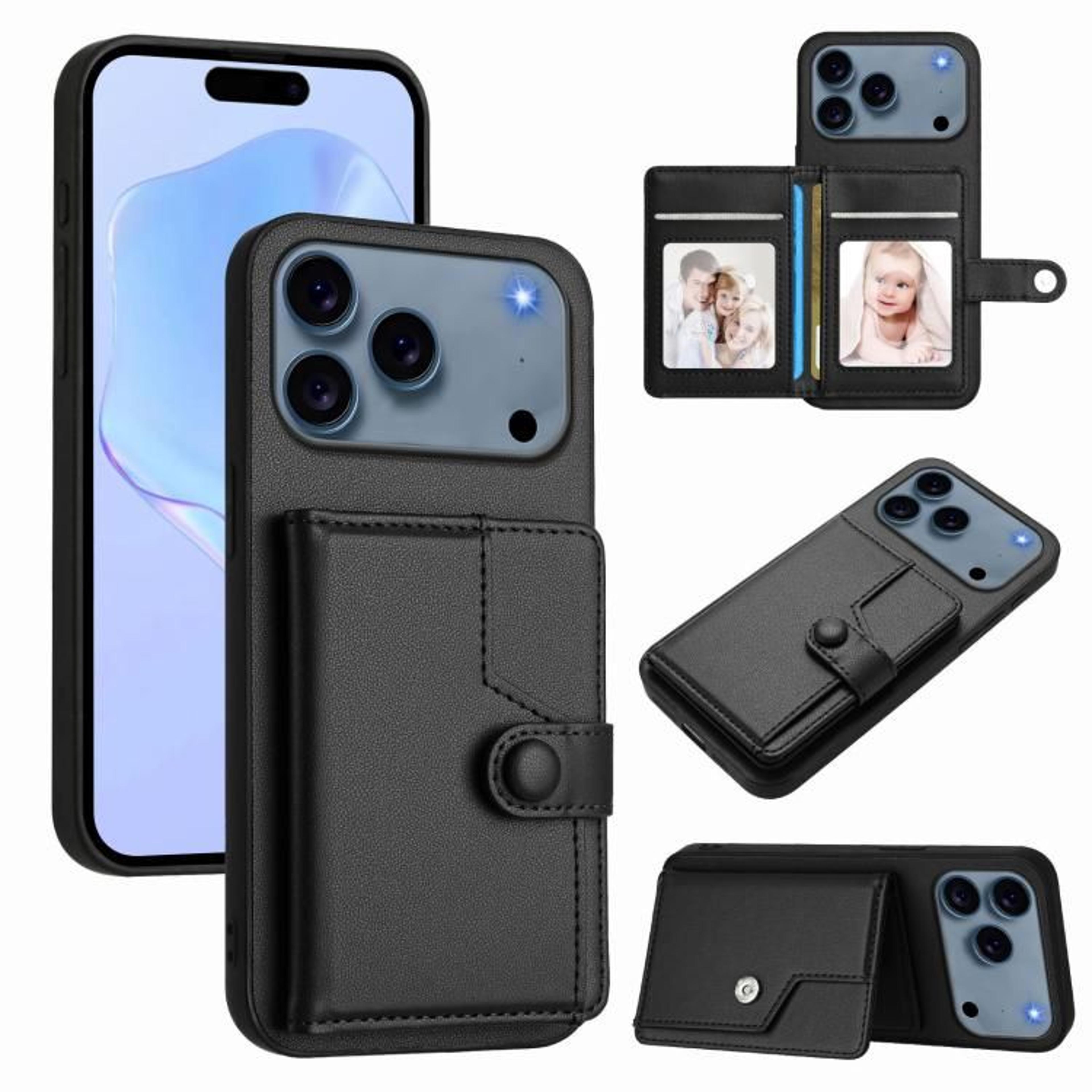 IPhone 18 Pro Wallet Case With Button Closure And Card Holder 7
