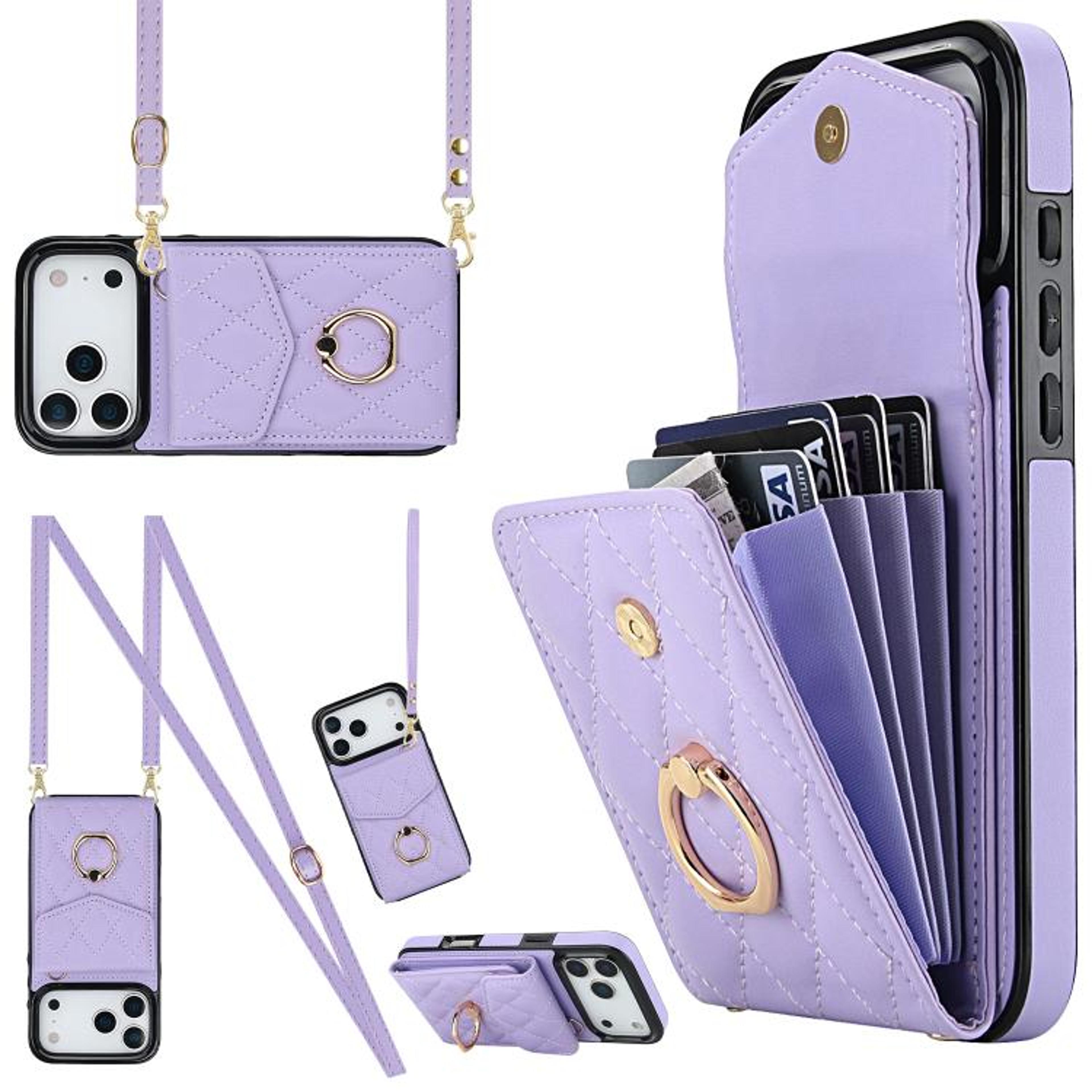 IPhone 18 Pro Wallet Case With RFID Protection And Long Crossbody Lanyard 14