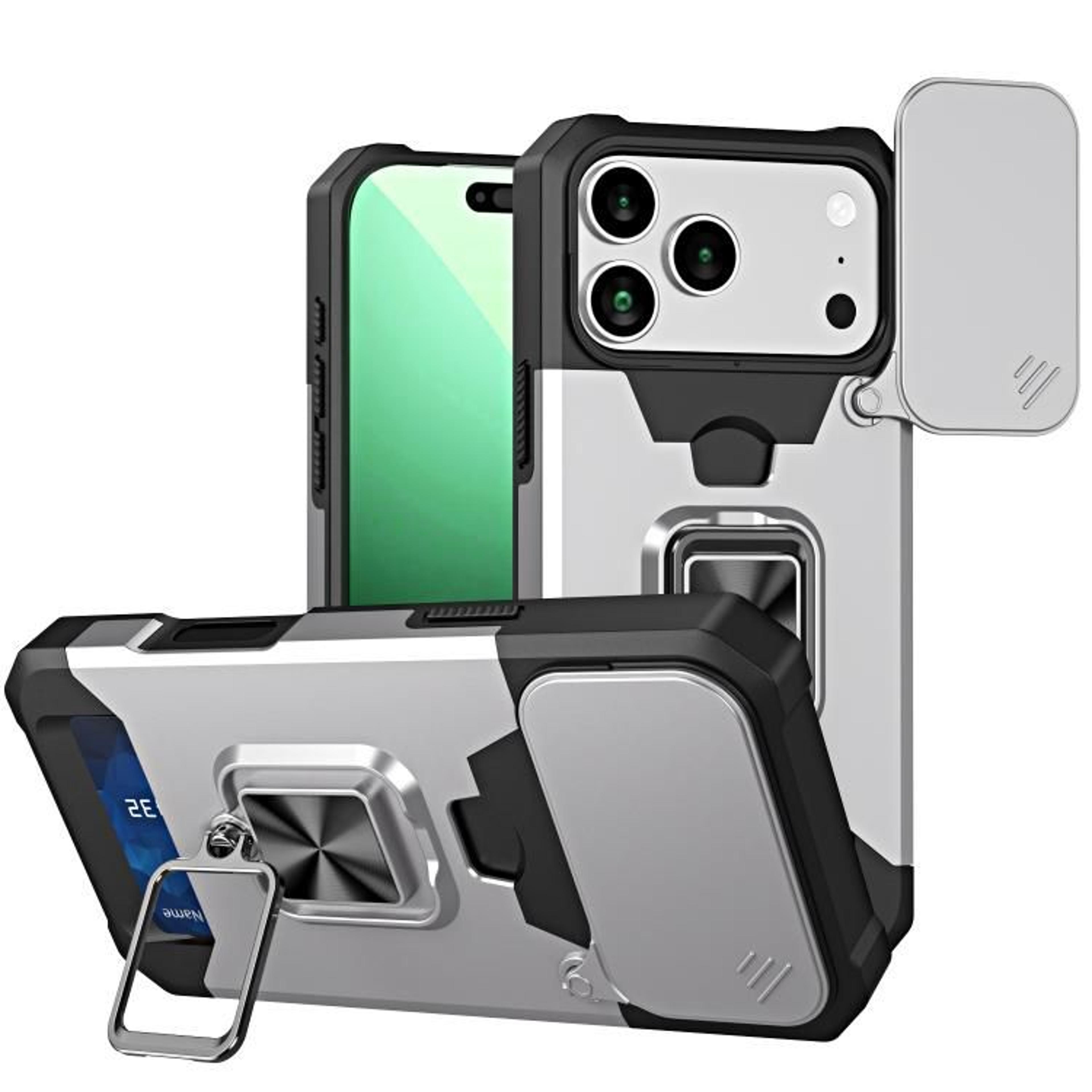 IPhone 18 Pro Max Case With Sliding Camera Cover Card Slot And Ring Stand 11
