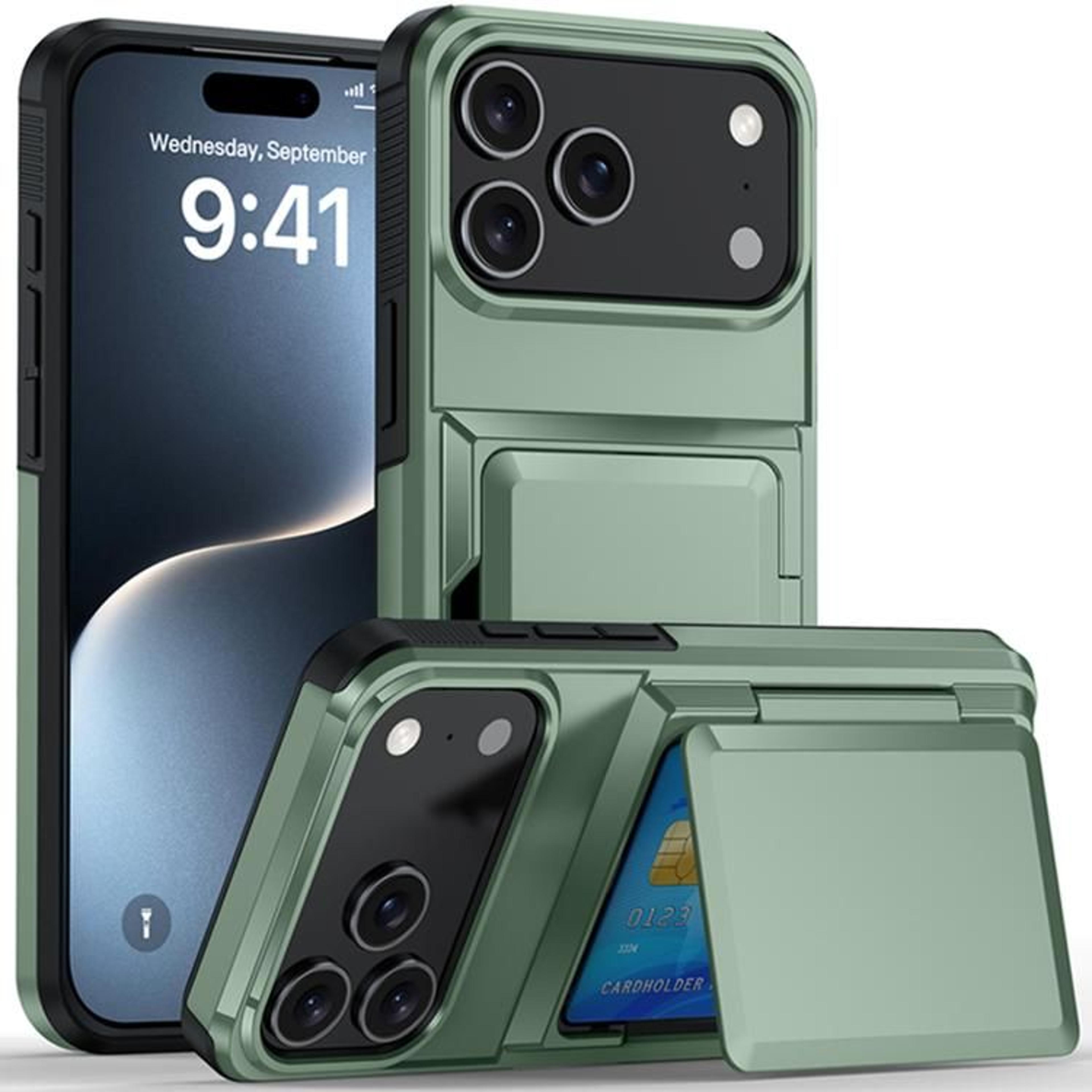 IPhone 18 Pro Max Card Slot Phone Case With Raised Edge Protection 13