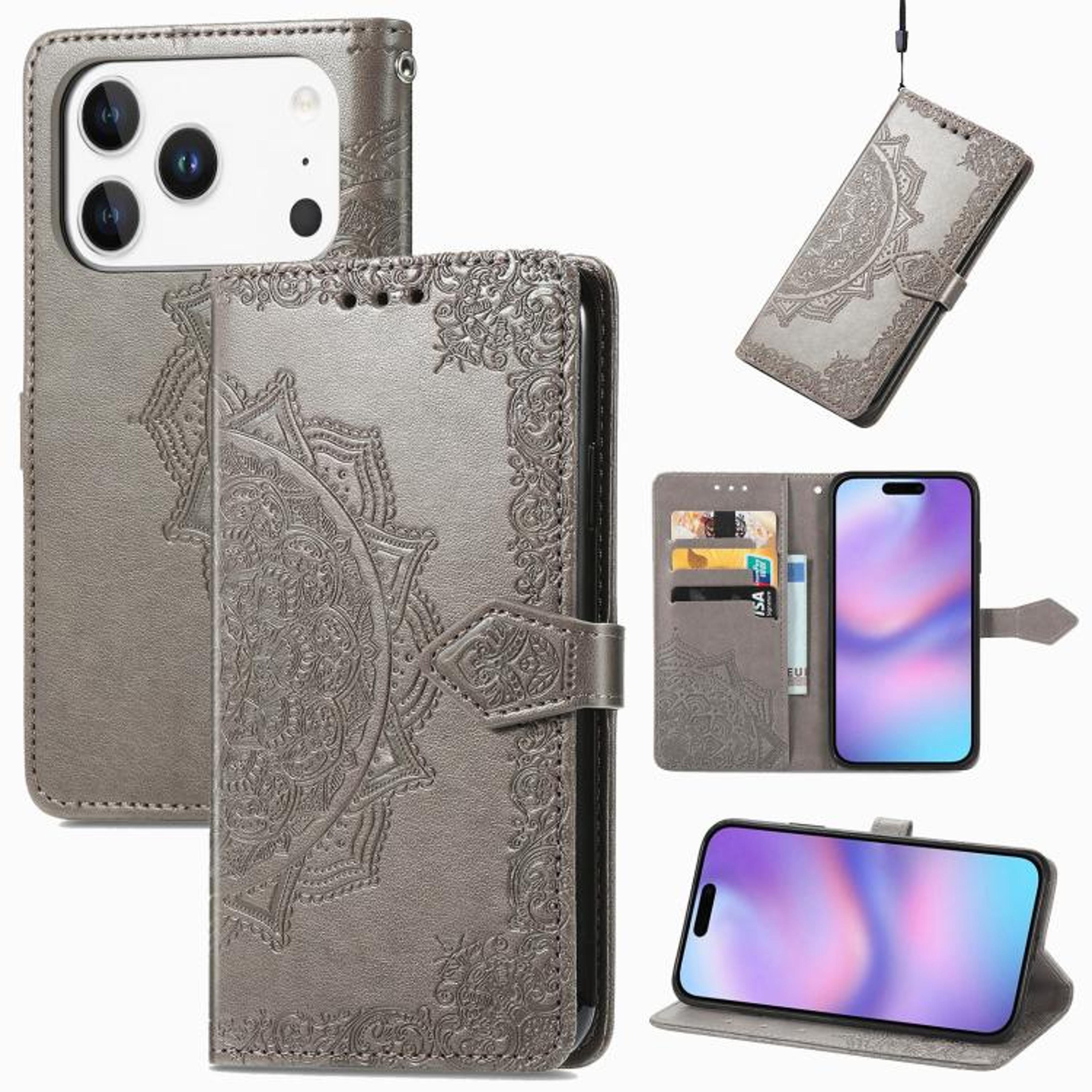 IPhone 18 Pro Max Mandala Flower Wallet Case With Card Slot And Stand 8
