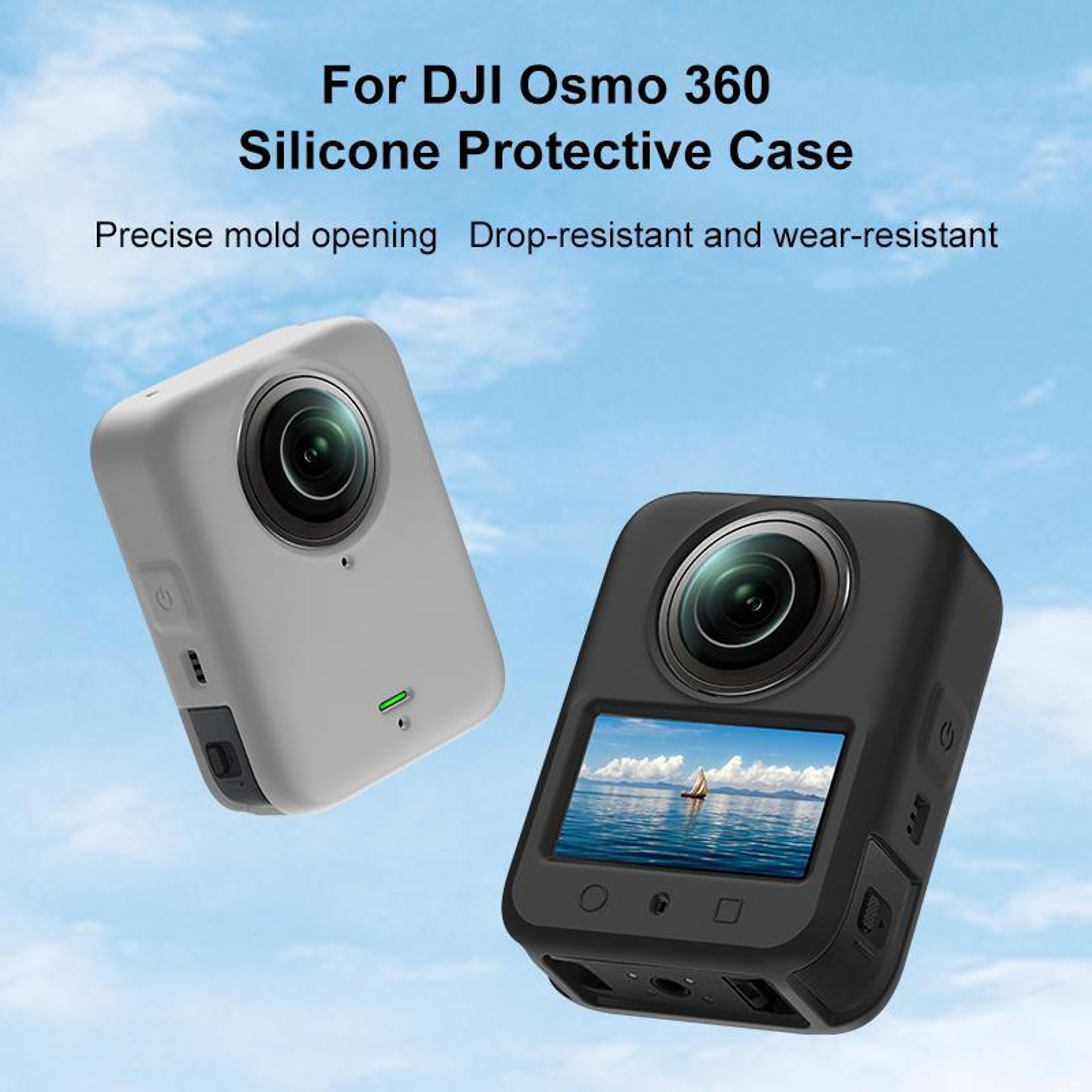 PULUZ For DJI Osmo 360 Silicone Body Protective Cover With Lens Cover Black 1