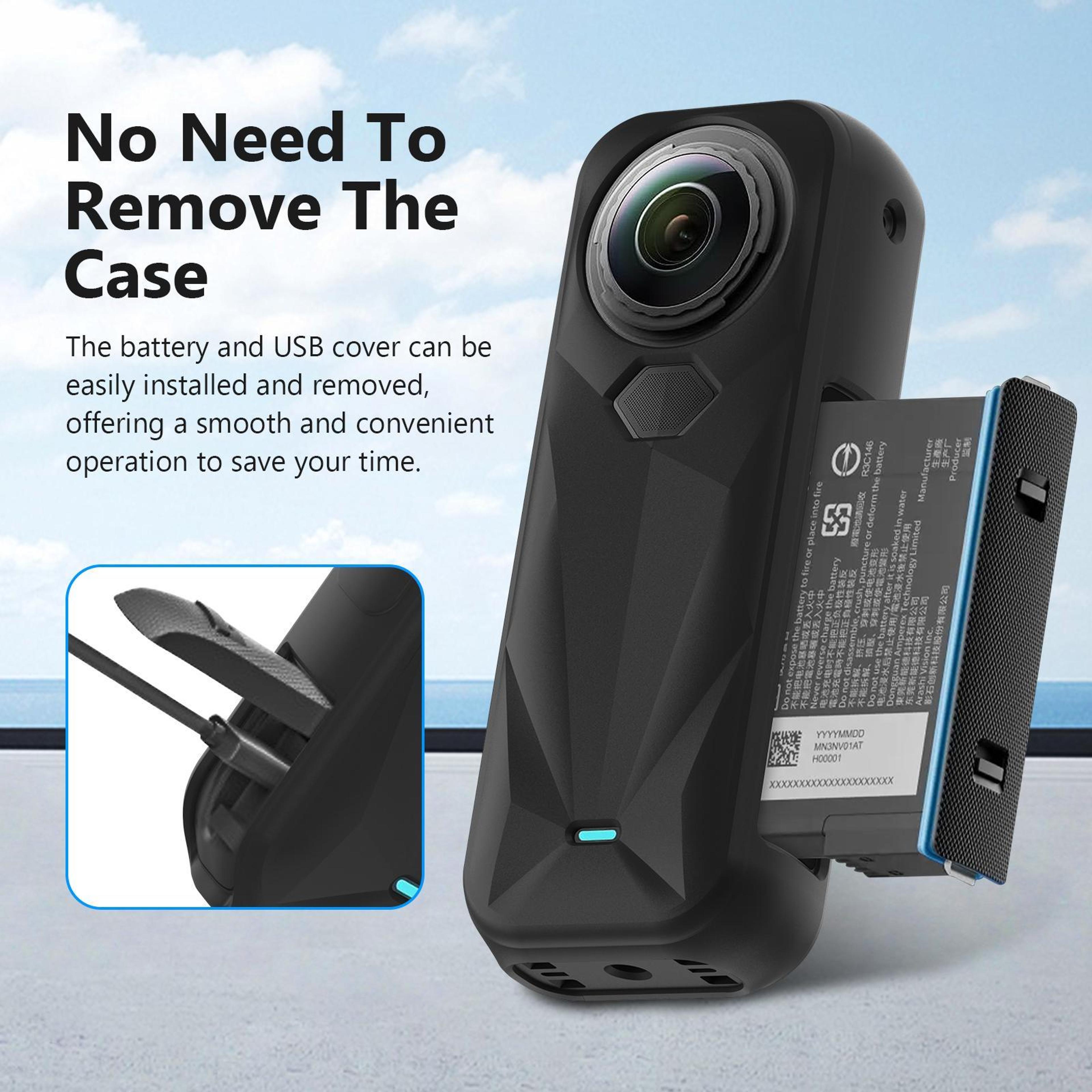 PULUZ Insta360 X5 Protective Case With Lens Cover Shockproof Silicone Camera Guard 4
