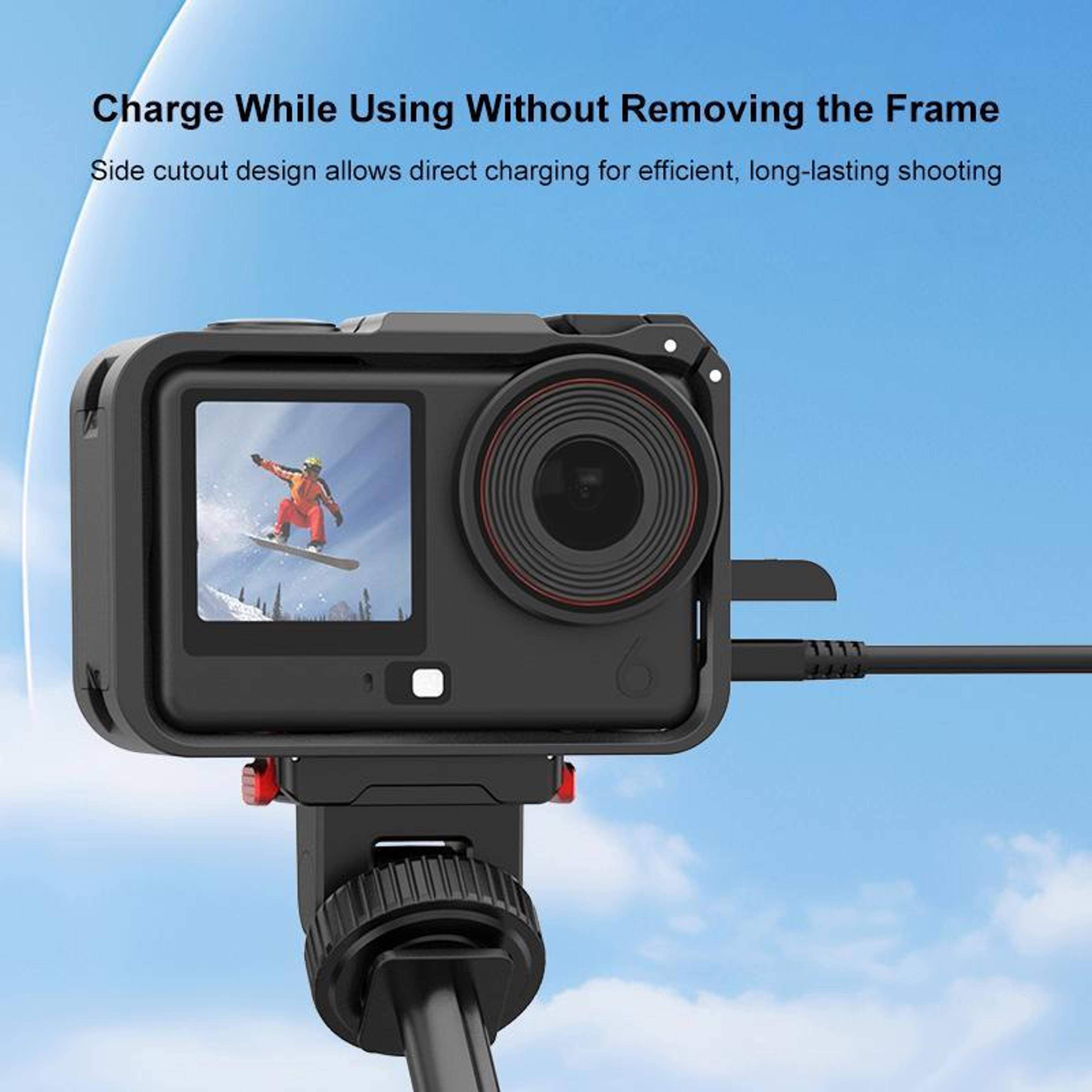 PULUZ DJI Osmo Action 6 Cage Protective Action Camera Cage With Cold Shoe Vertical Shooting Frame 6