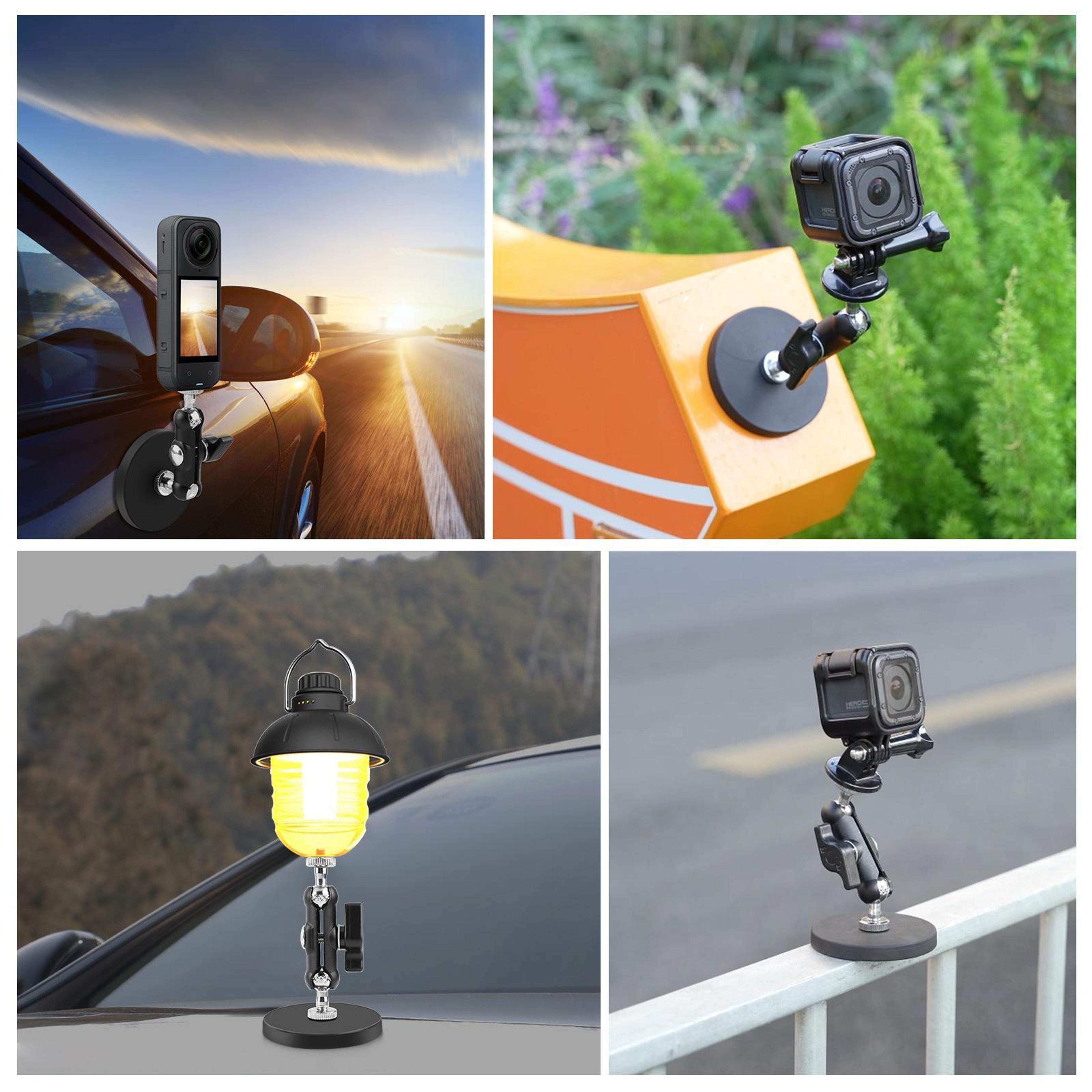 Puluz Magnetic Action Camera Mount Holder 360 Adjustable GoPro Insta360 Screw Clip Mount 8