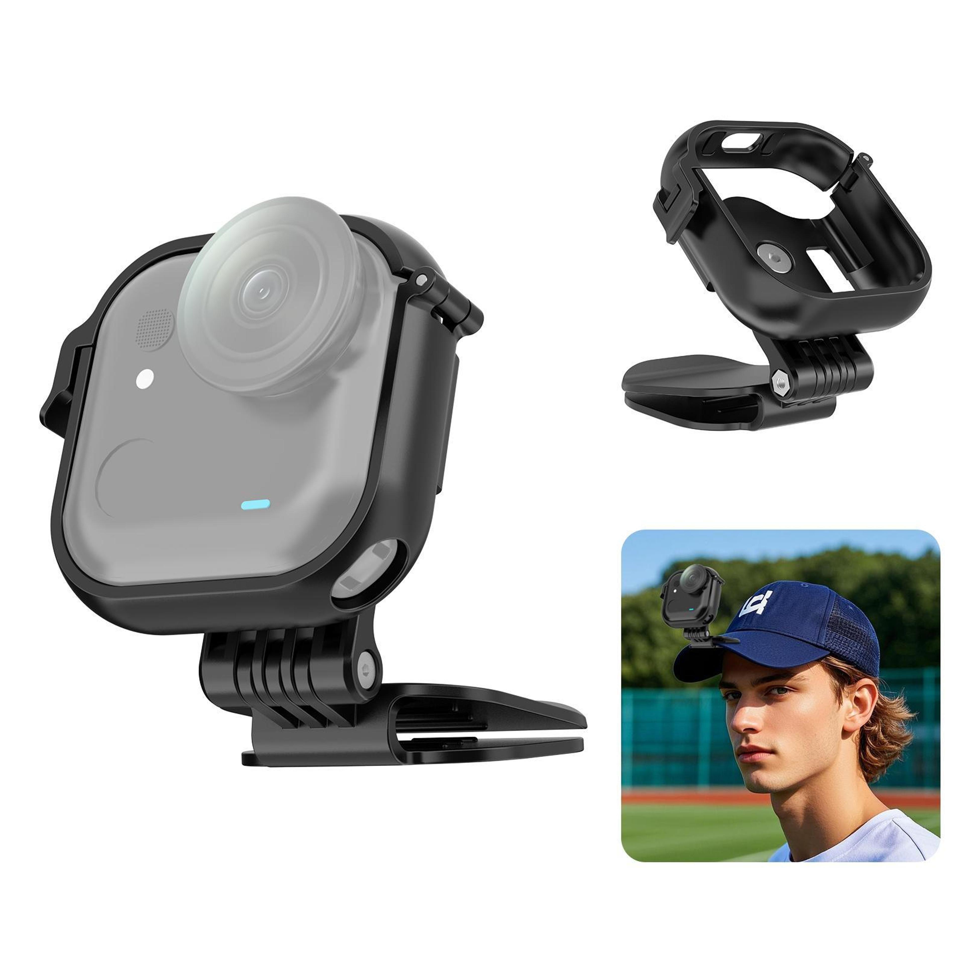 Puluz Motorcycle Windshield Action Camera Mount Clip For GoPro Hero12 DJI Osmo Action Insta360 Stab 11