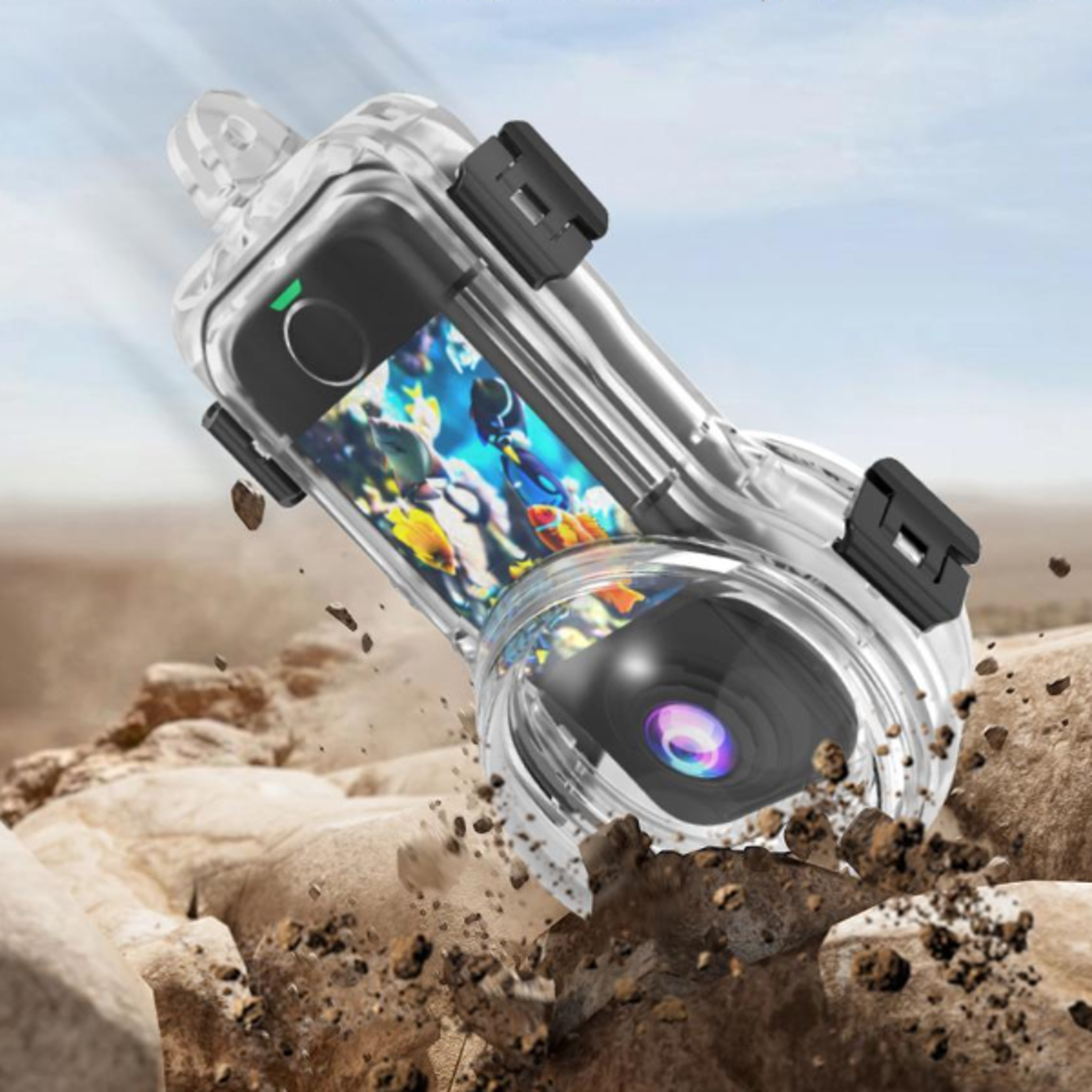 puluz 50m waterproof diving case for insta360 x4 air underwater housing