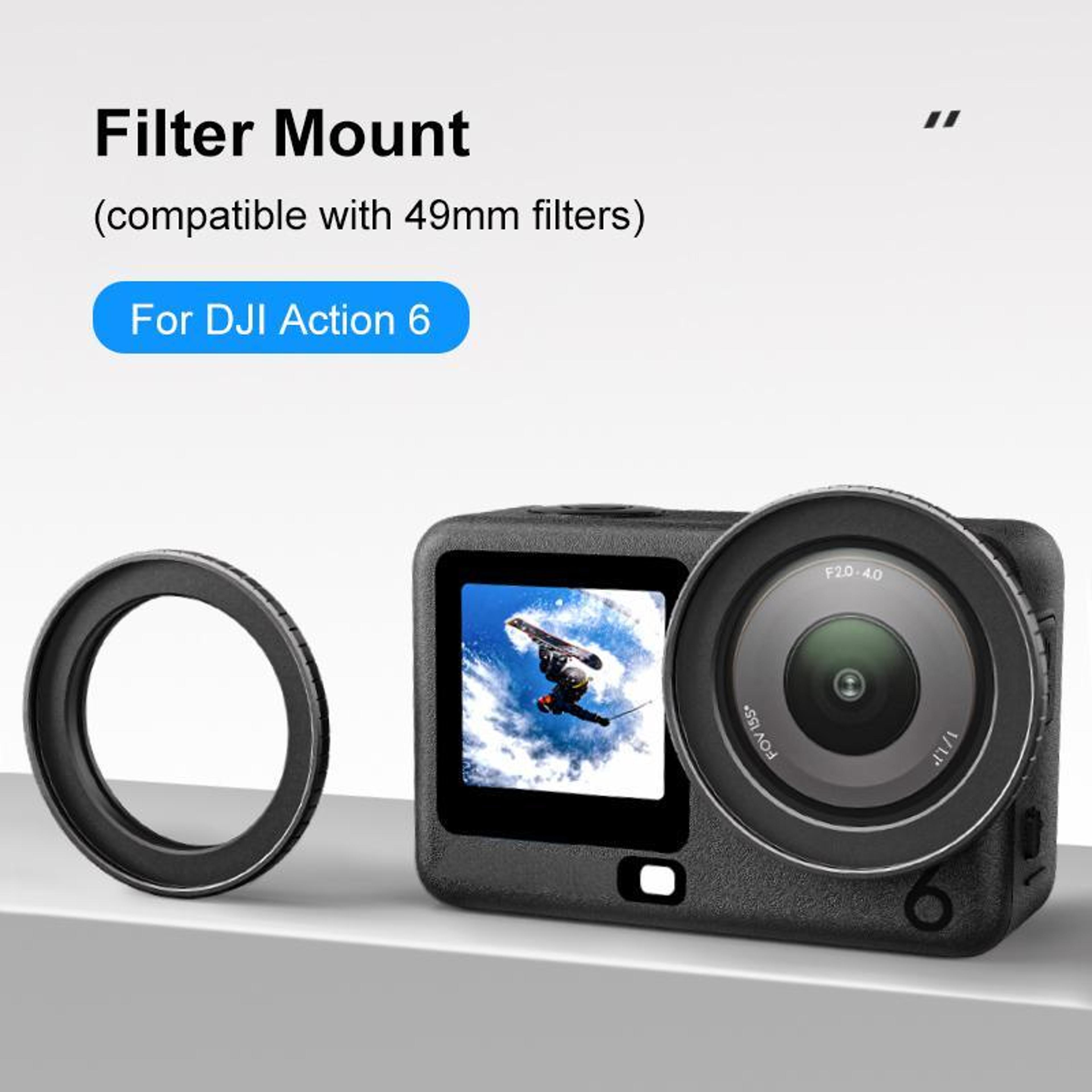 PULUZ 49mm Filter Mount Frame For DJI Action 5 Pro  Action 4 Lens Protection Adapter 1