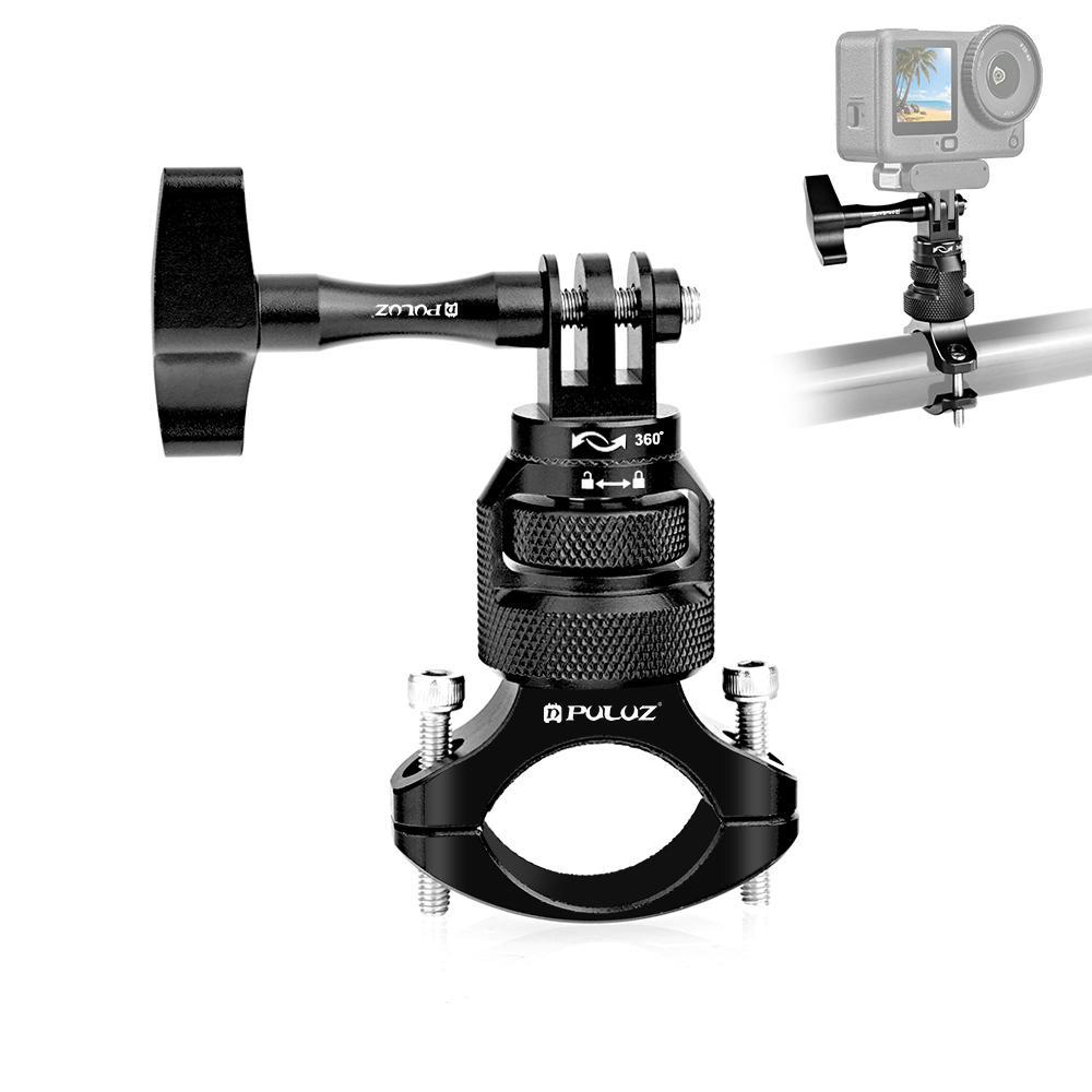 PULUZ 360 Rotating Motorcycle Camera Mount For GoPro Insta360  DJI Action Cameras 12