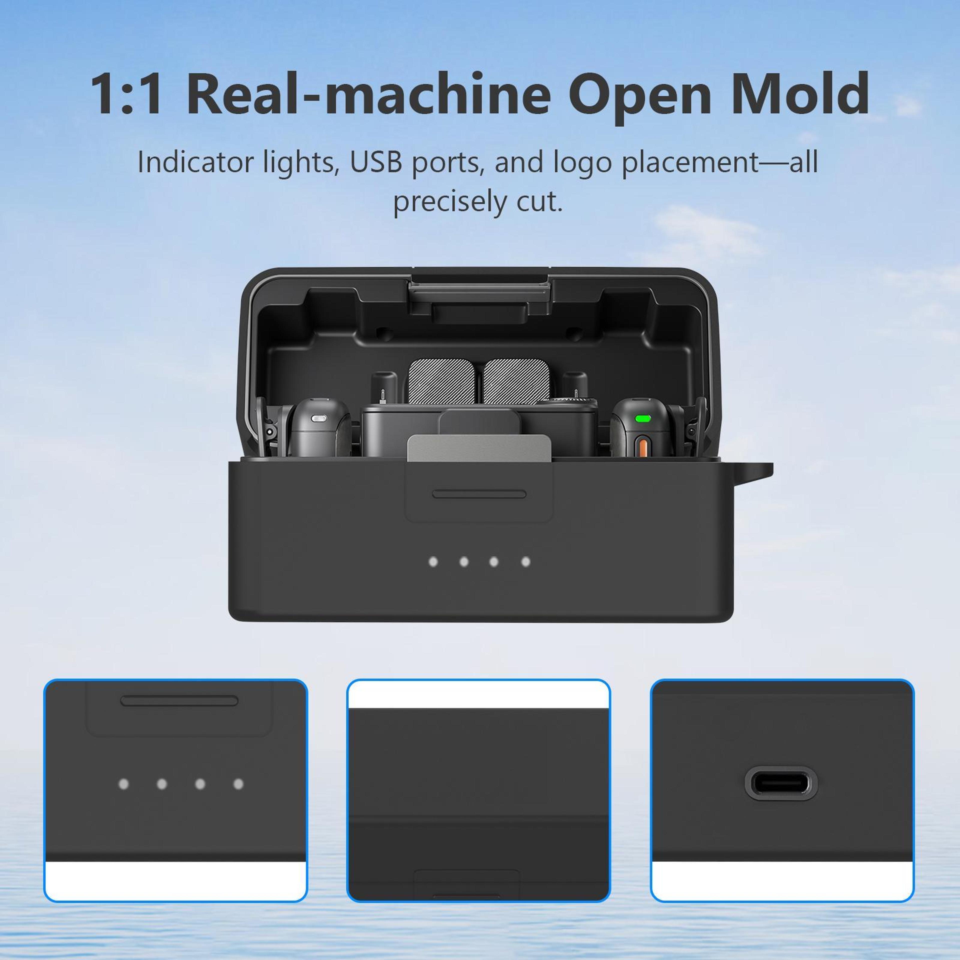 PULUZ Silicone Protective Cover For DJI Mic 2 Charging Case With Carabiner 2