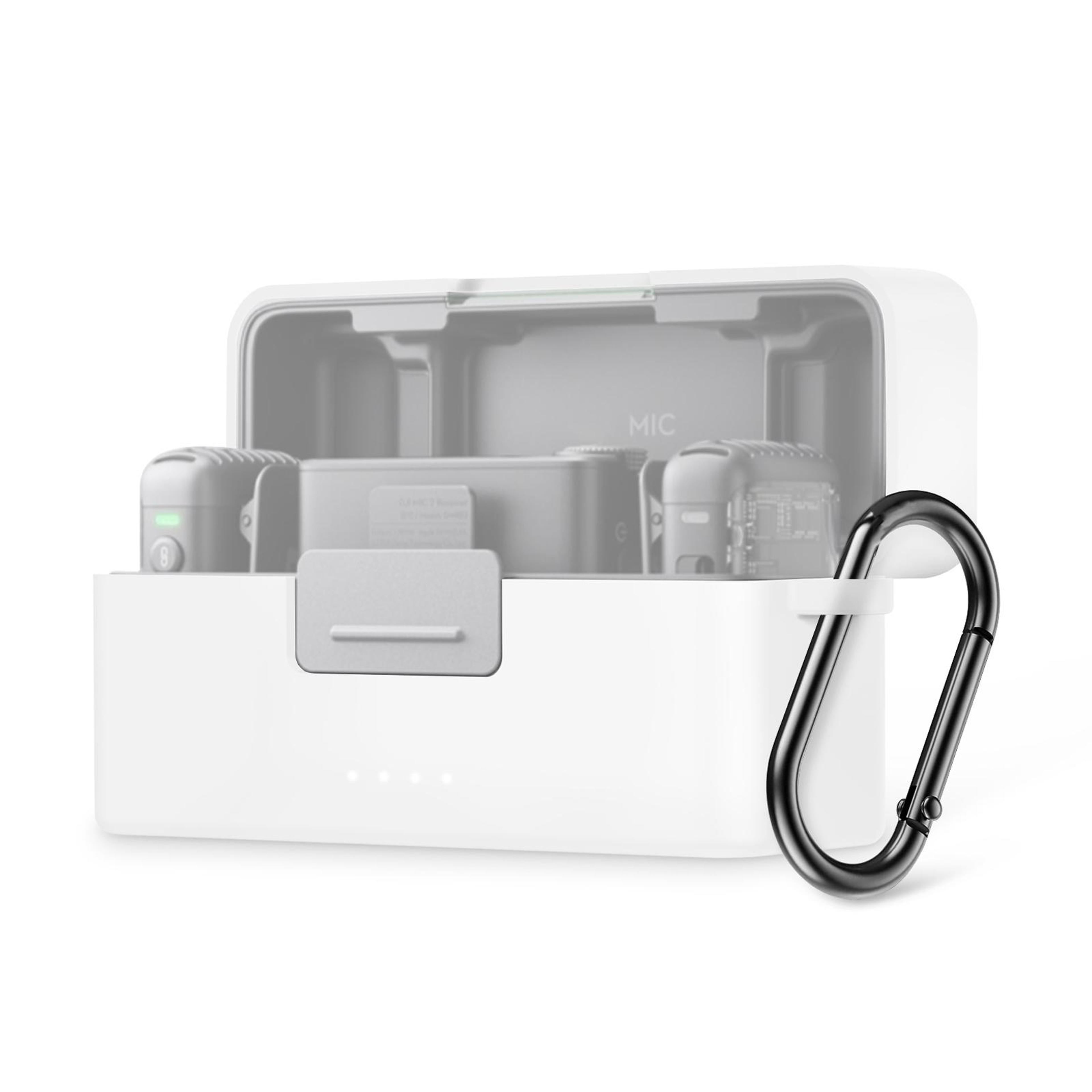 PULUZ Silicone Protective Cover For DJI Mic 2 Charging Case With Carabiner 9